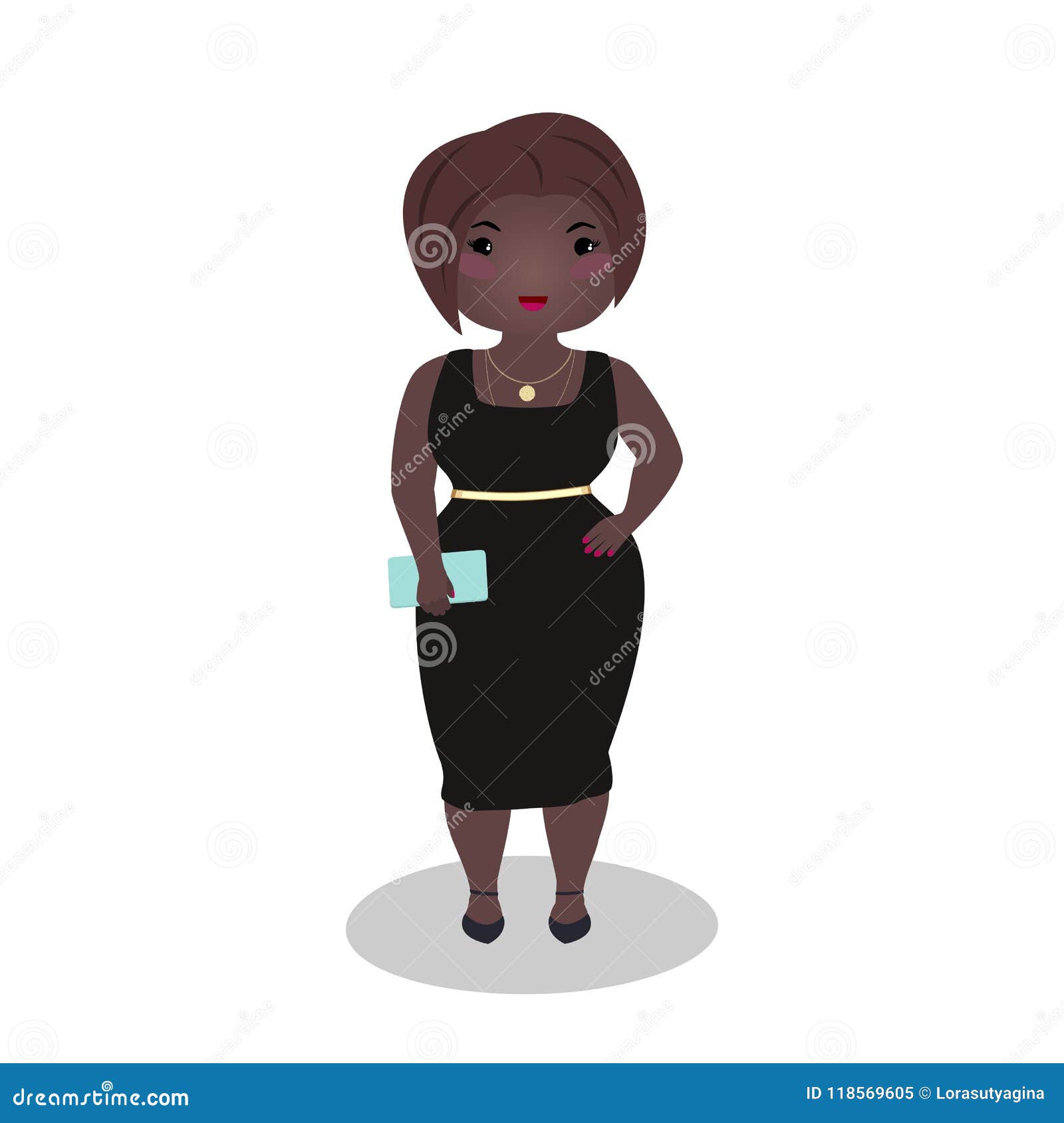 Girl Wearing Little Black Dress. Cartoon Character Stock Vector - Illustration of evening, black: 118569605 Girl Wearing Little Black Dress. Cartoon Character Stock Vector - Illustration of evening, black: 118569605