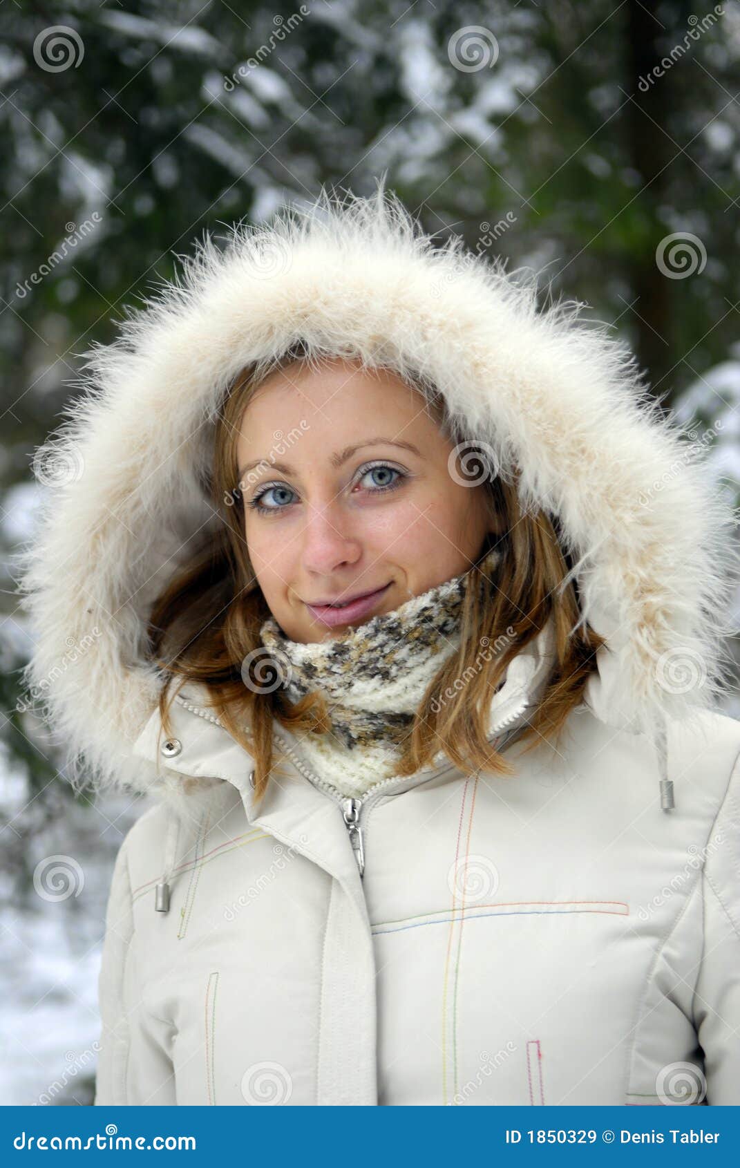 Girl wearing winter coat stock image. Image of adult, coat 1850329