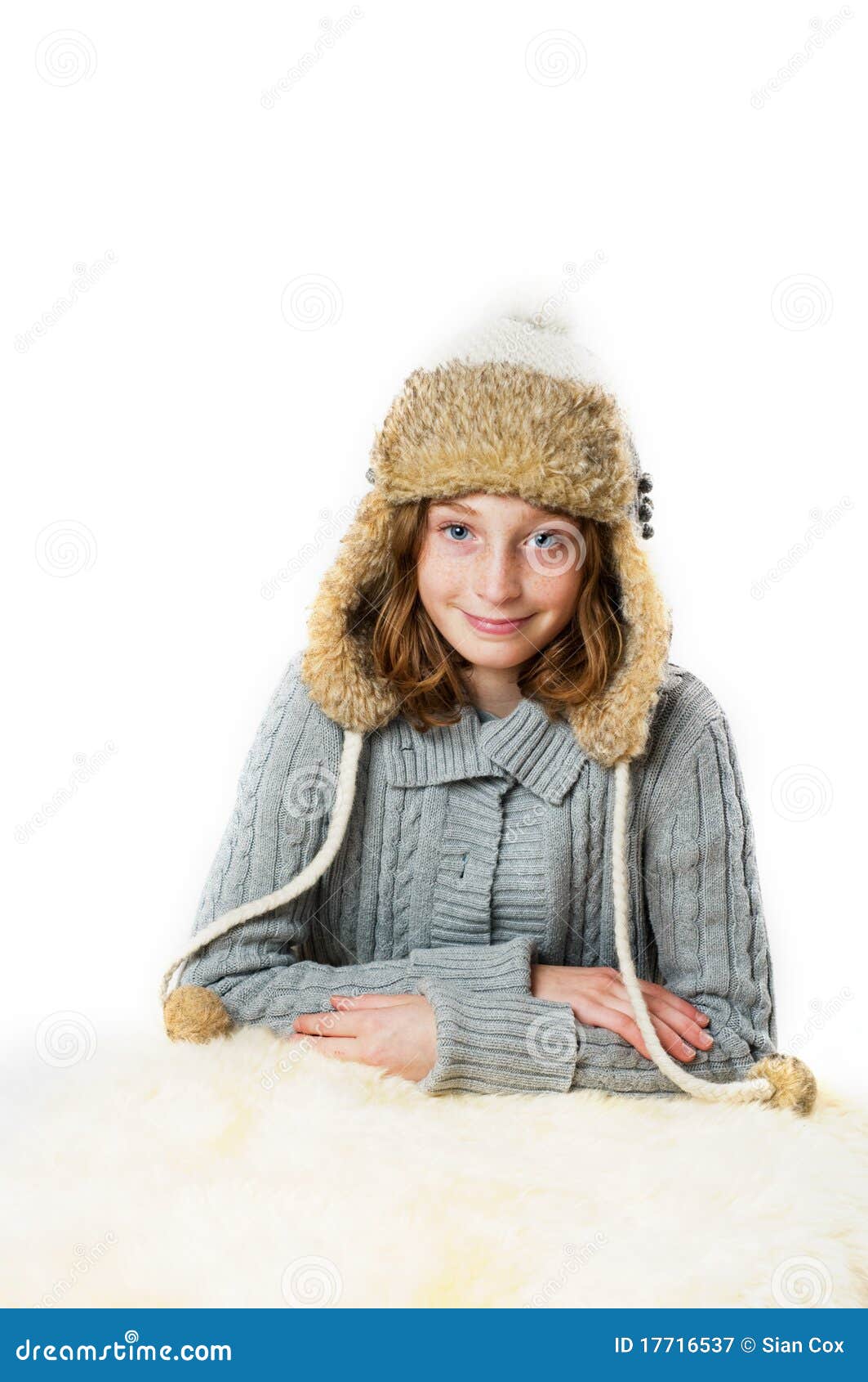 Girl wearing a winter hat stock image. Image of winter 17716537
