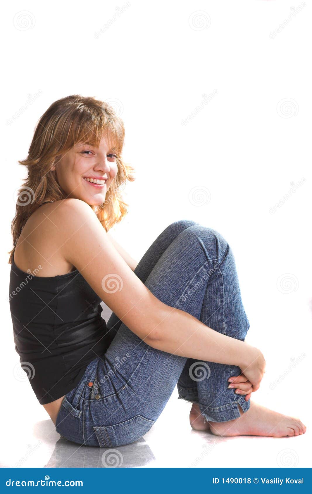 Girl on white background stock photo. Image of beauty 1490018