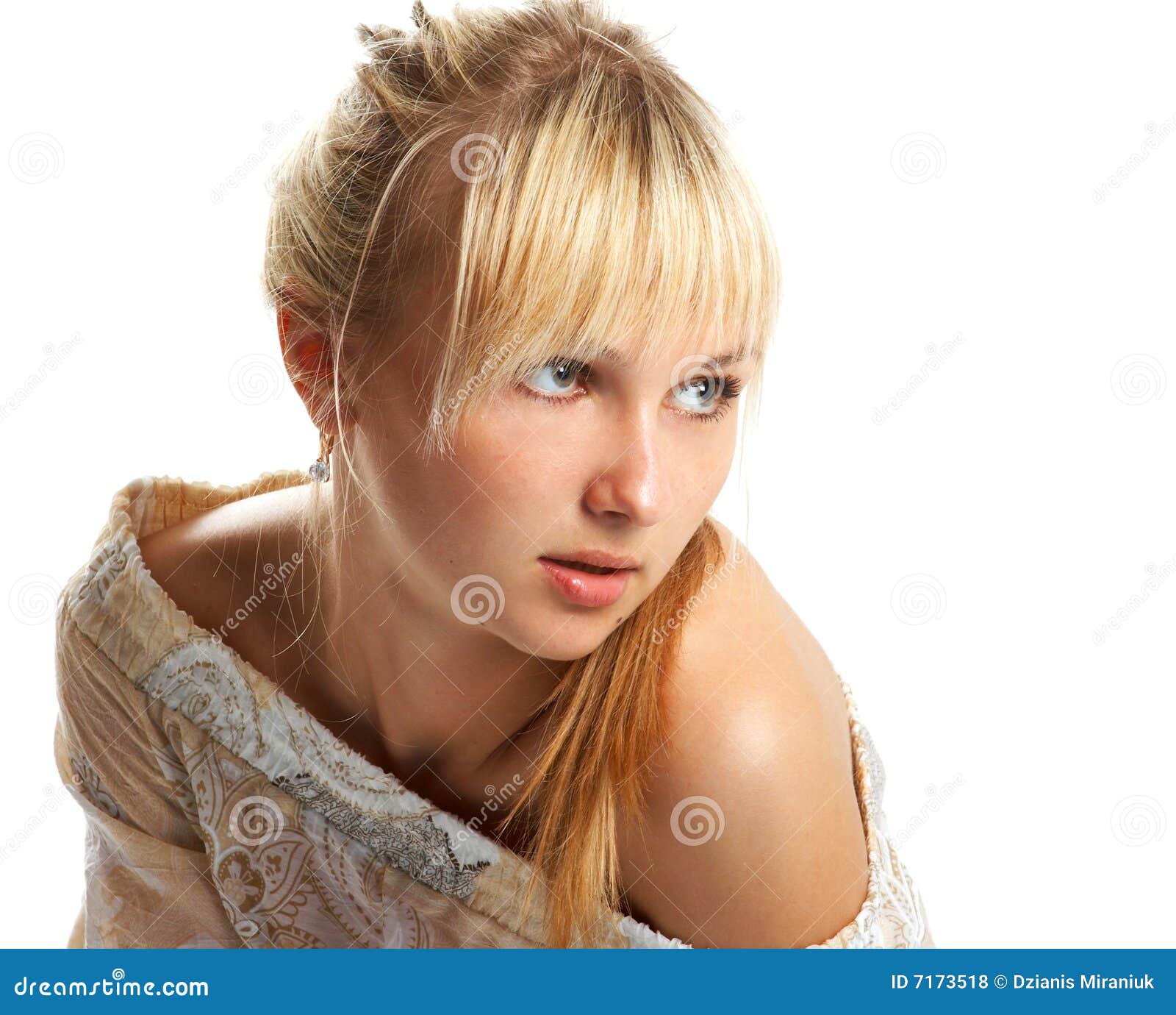 The Girl on a White Background Stock Photo Image of sensual, lovely