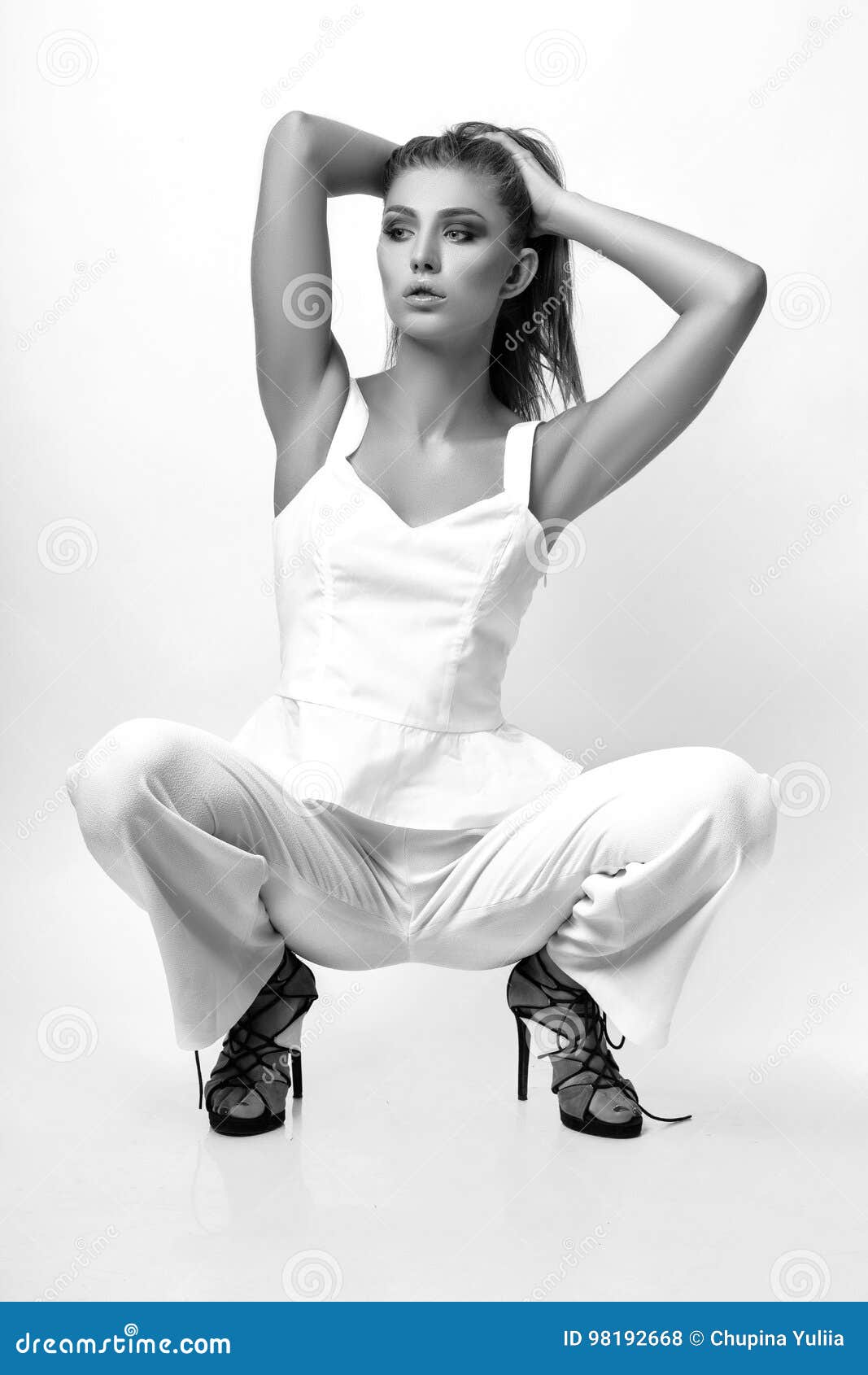 black and white studio fashion photography