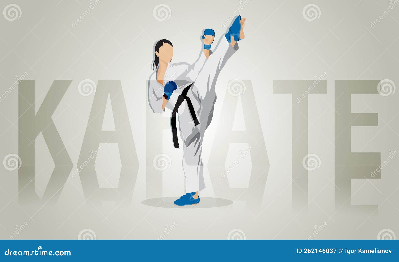 Premium Photo  Female karate fighter on training with master white  kimono karateka on workout martial arts fighting competition