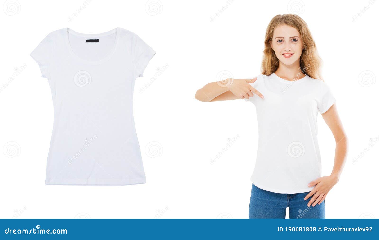 Download Girl White Tshirt Mock Up Empty T Shirt Closeup Summer Tshirt Over White Background Woman T Shirt Mockup Stock Photo Image Of Clothes Beauty 190681808
