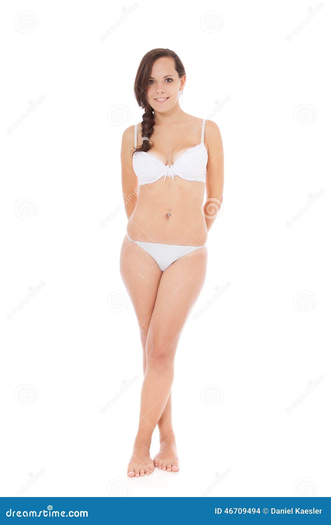 Girl in white underwear. stock photo. Image of scandinavian - 46709494