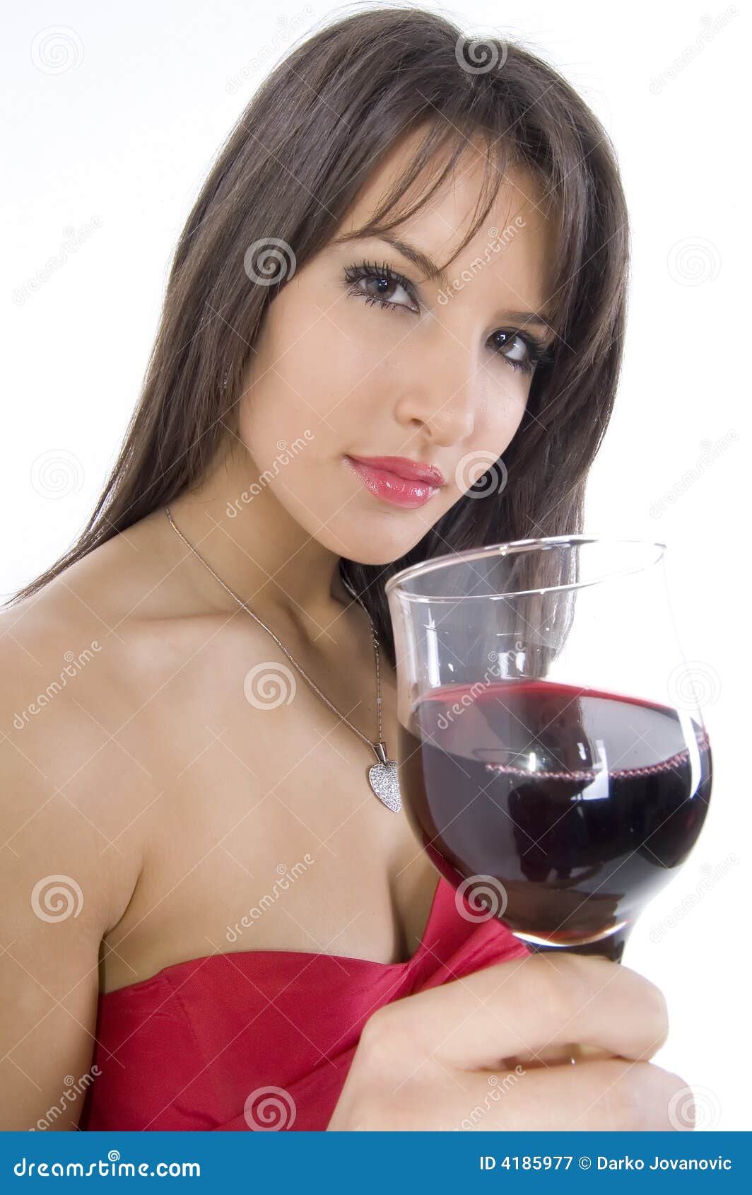 Girl and wine stock image. Image of beautiful, female 4185977