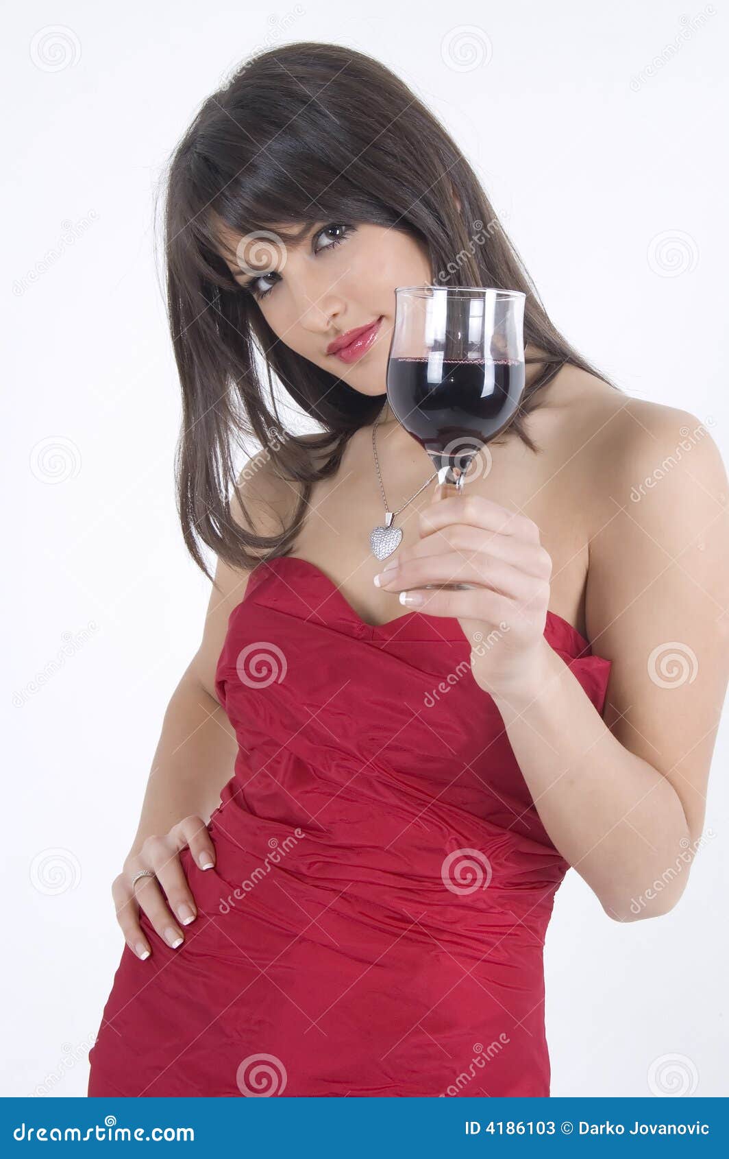 Girl and wine stock image. Image of beauty, sensual, drink 4186103