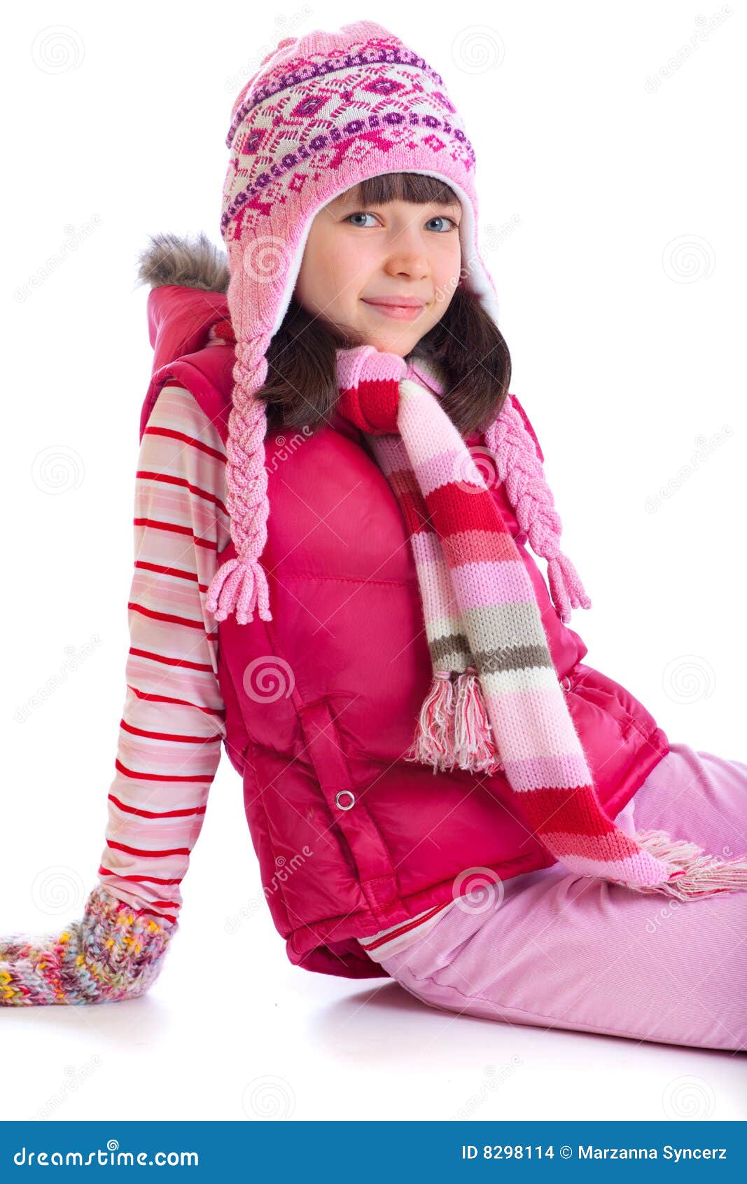 Girl in winter clothes stock photo. Image of season, pullover - 8298114