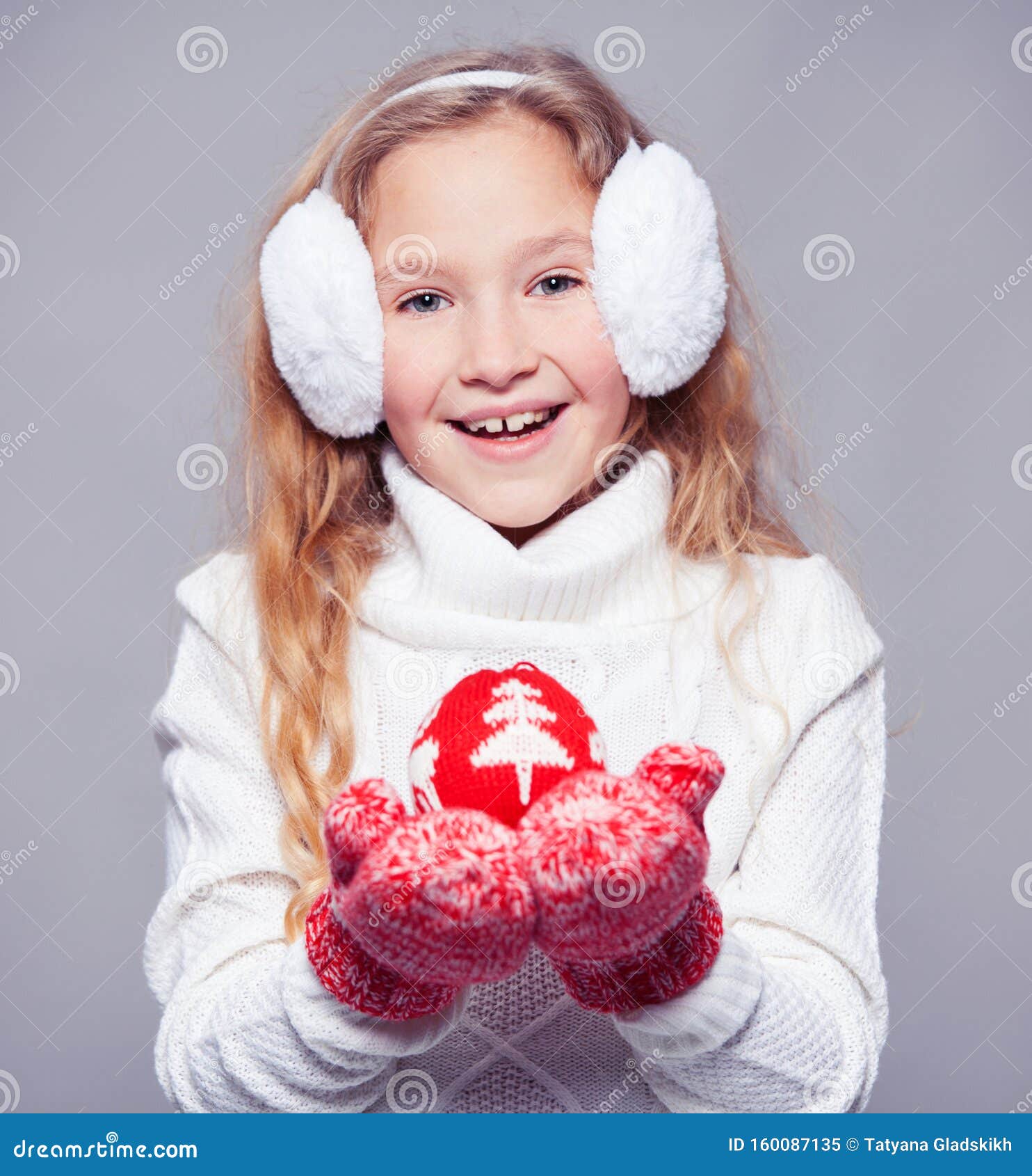 Girl in winter clothes stock image. Image of christmas - 160087135