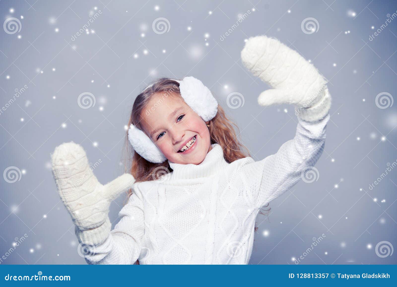 Girl in winter clothes stock image. Image of caucasian - 128813357