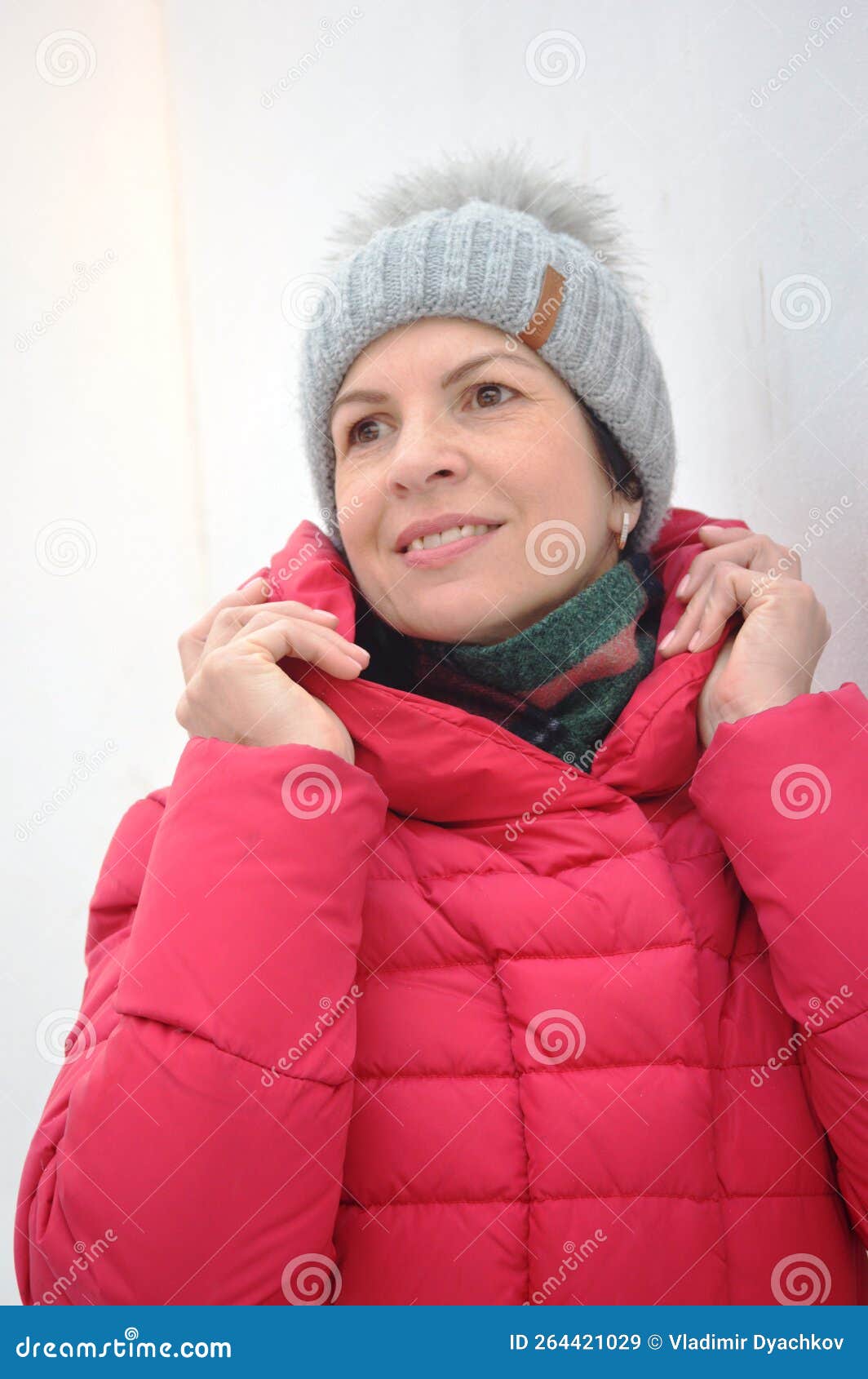 Girl in winter clothes stock image. Image of female - 264421029