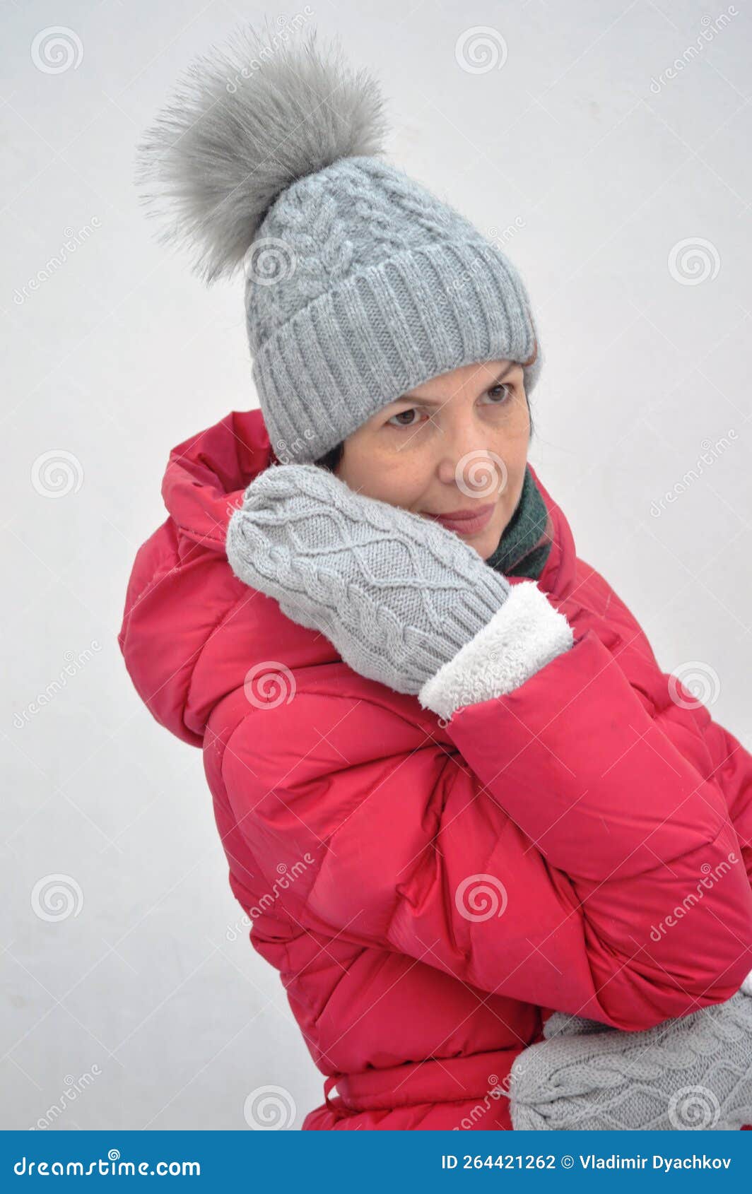 Girl in winter clothes stock photo. Image of cute, christmas 264421262