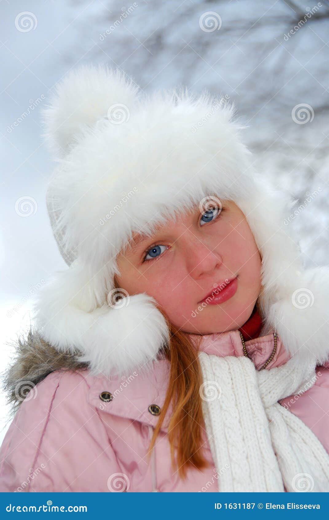 Girl winter hat stock image. Image of person, cold, cozy 1631187