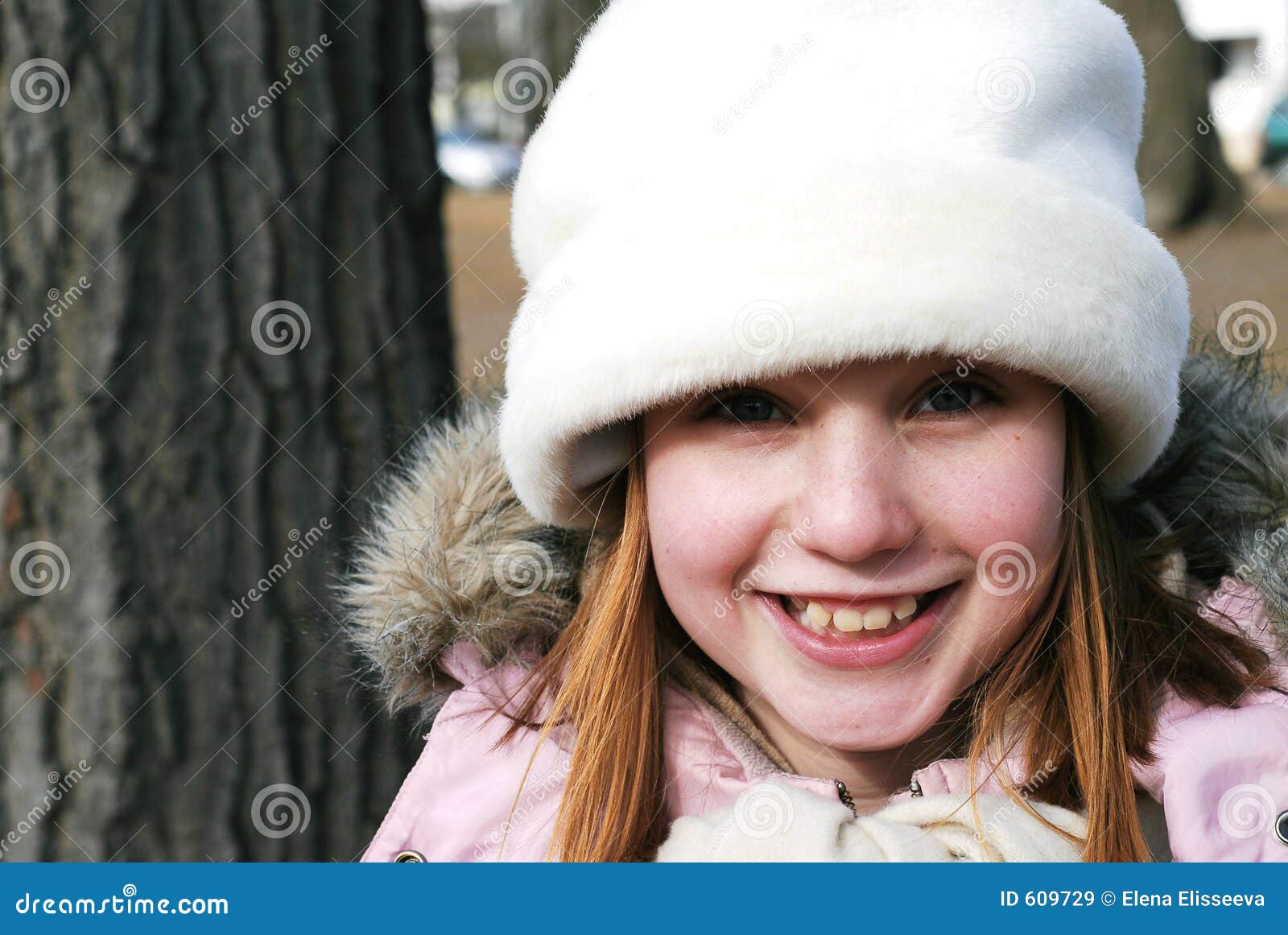 Girl in winter hat stock image. Image of preteen, teenager 609729