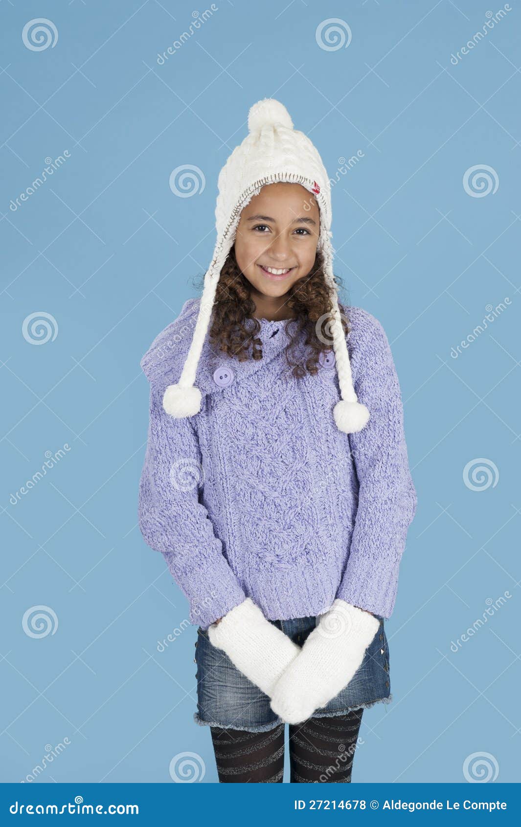 Girl with Winter Hat and Gloves Stock Photo Image of smile, winter