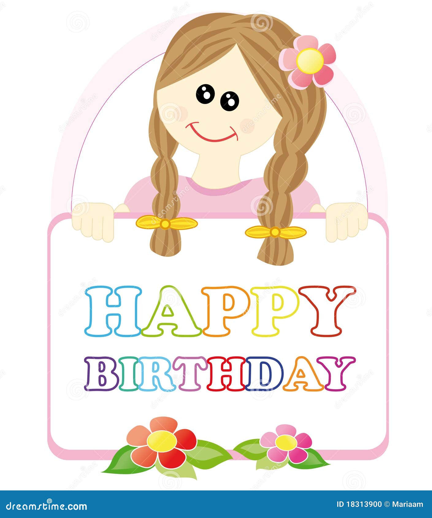 Girl Wishing A Happy Birthday Stock Photo - Image: 18313900