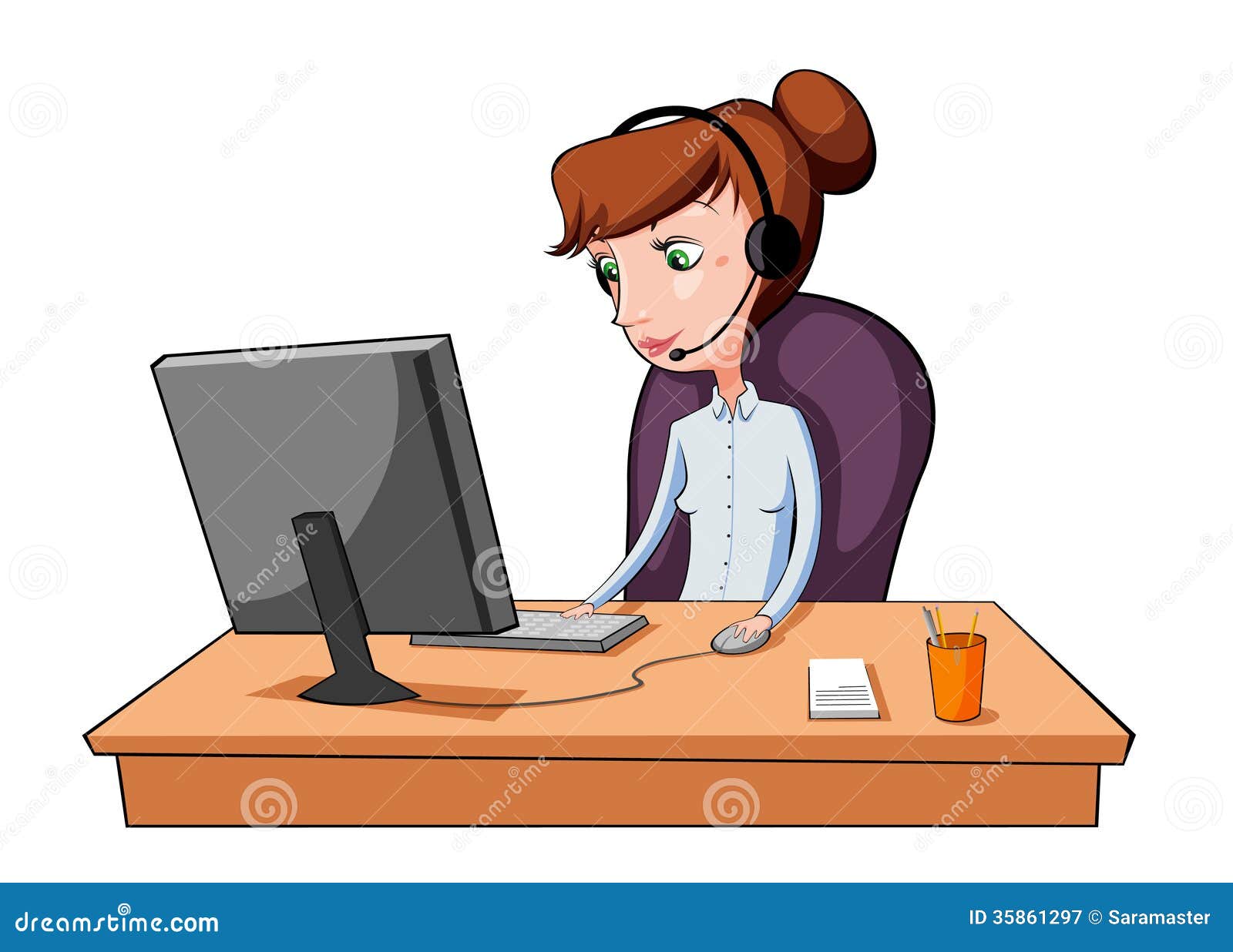 computer woman clipart - photo #40