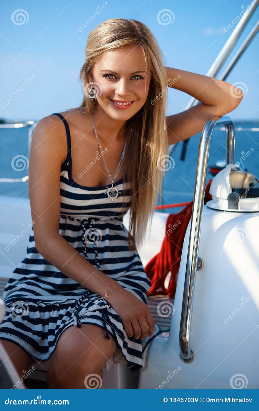 Girl on a yacht stock image. Image of caucasian, cruise 18467039