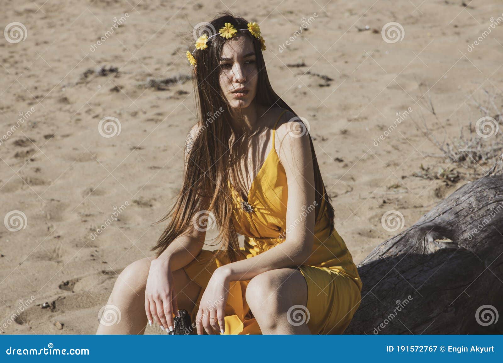 Girl In The Yellow Dress Stock Image Image Of Dress 191572767