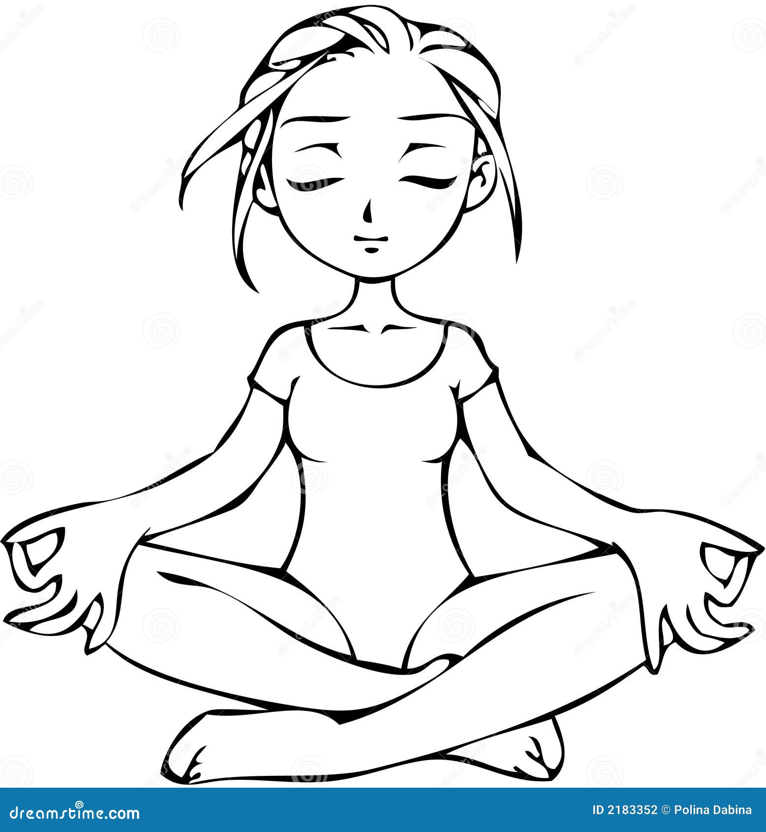 yoga clip art black and white