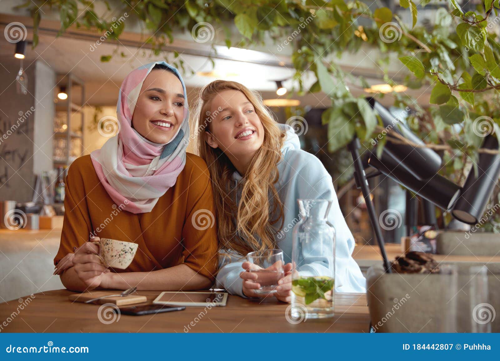 Nude Women In Cafe