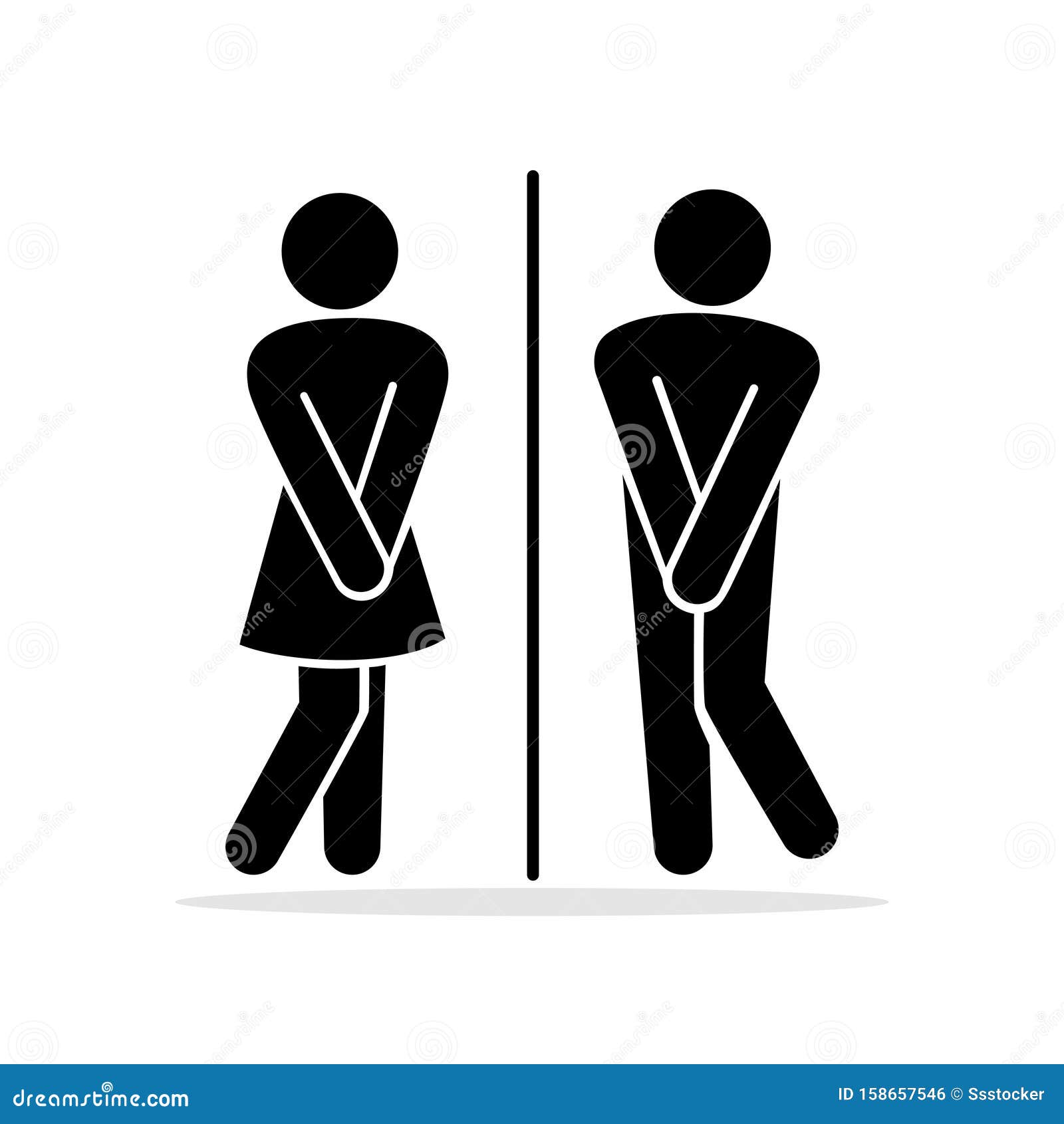 in different sizes & colours Details about   Male & Female Crossed Legs Toilet Door Sign 