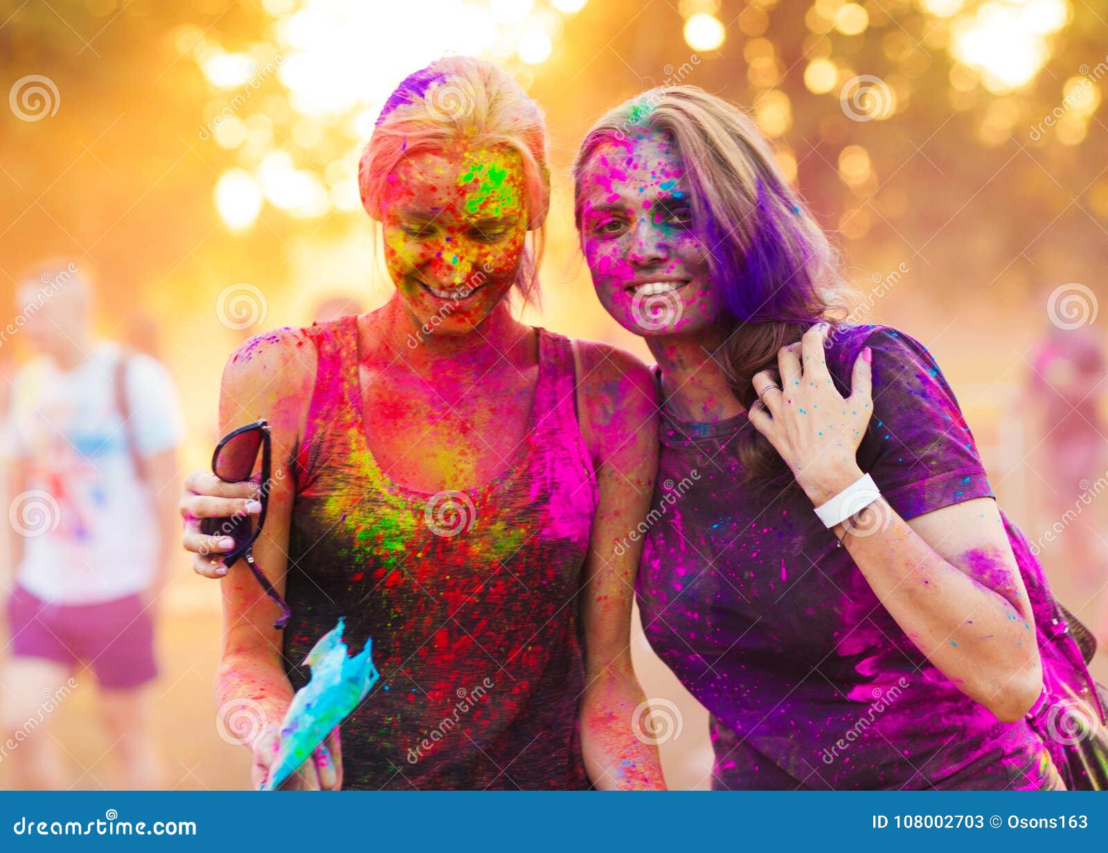 sexy girl celebrating holi