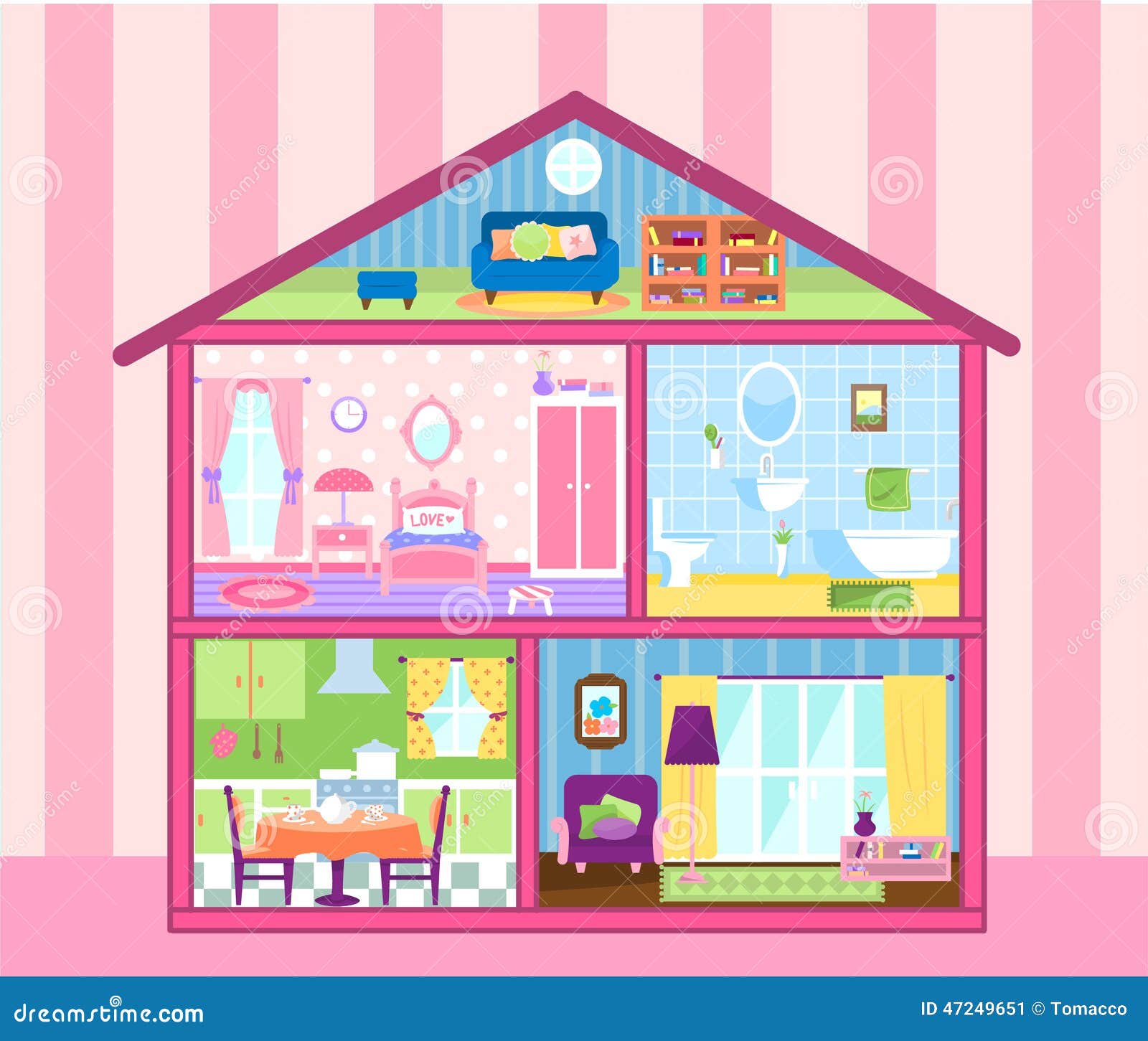 girly doll house decoration