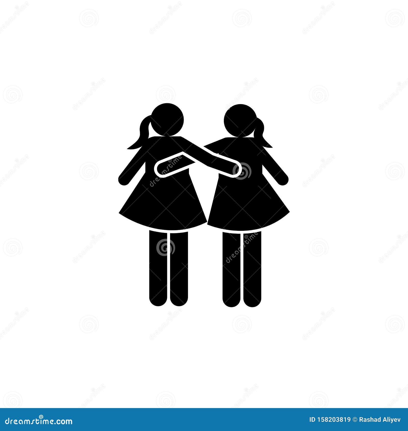 white two friends vector icon on black background modern flat two friends from behavior concept vector sign symbol can be use for web mobile and logo Stock Vector Adobe Stock