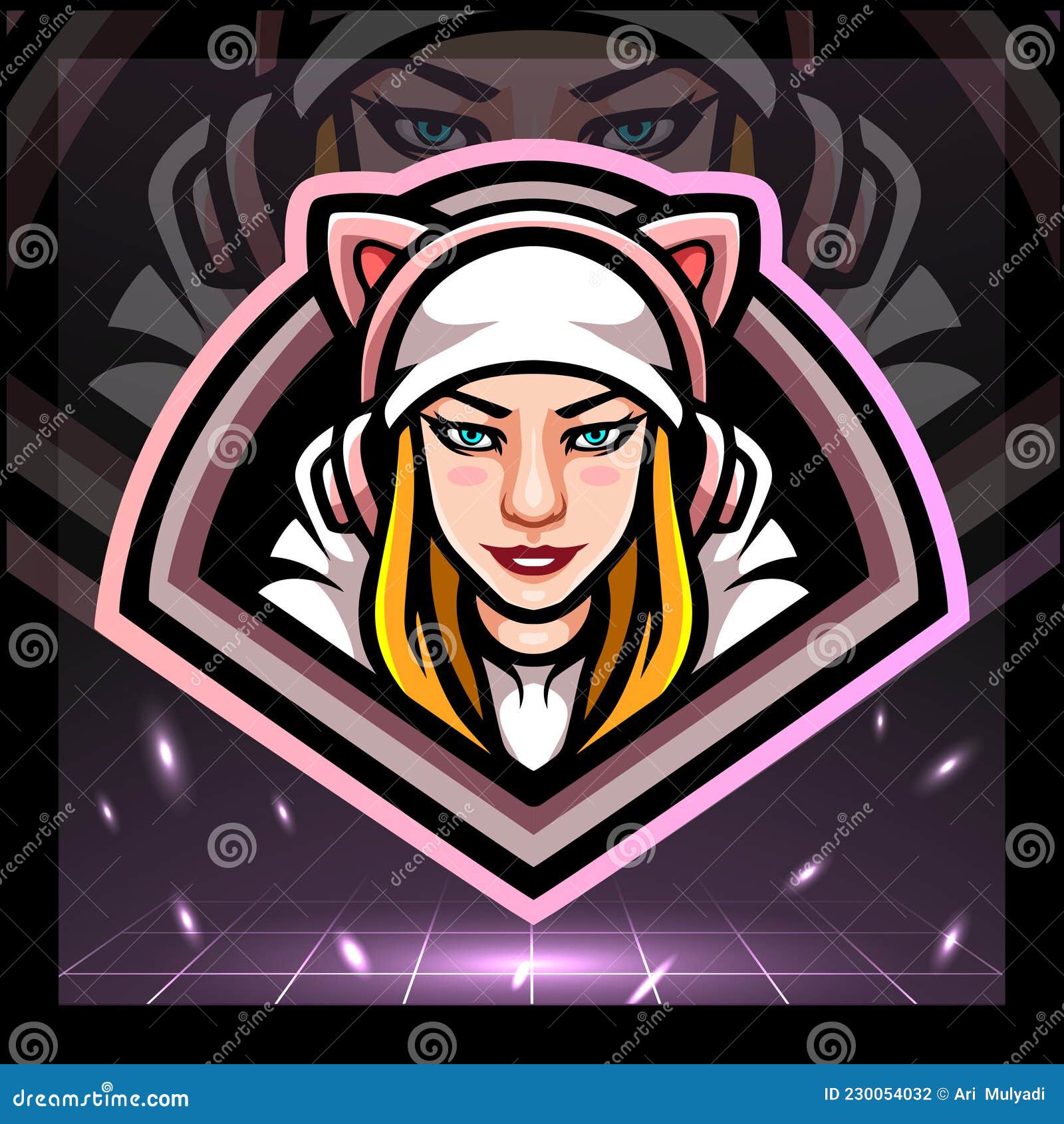 Girls Gamer Mascot. Esport Logo Design Stock Vector - Illustration of  badge, internet: 230054032