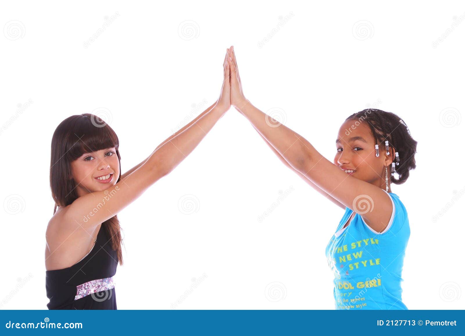 Girls High Five Close Up Picture. Image 2127713