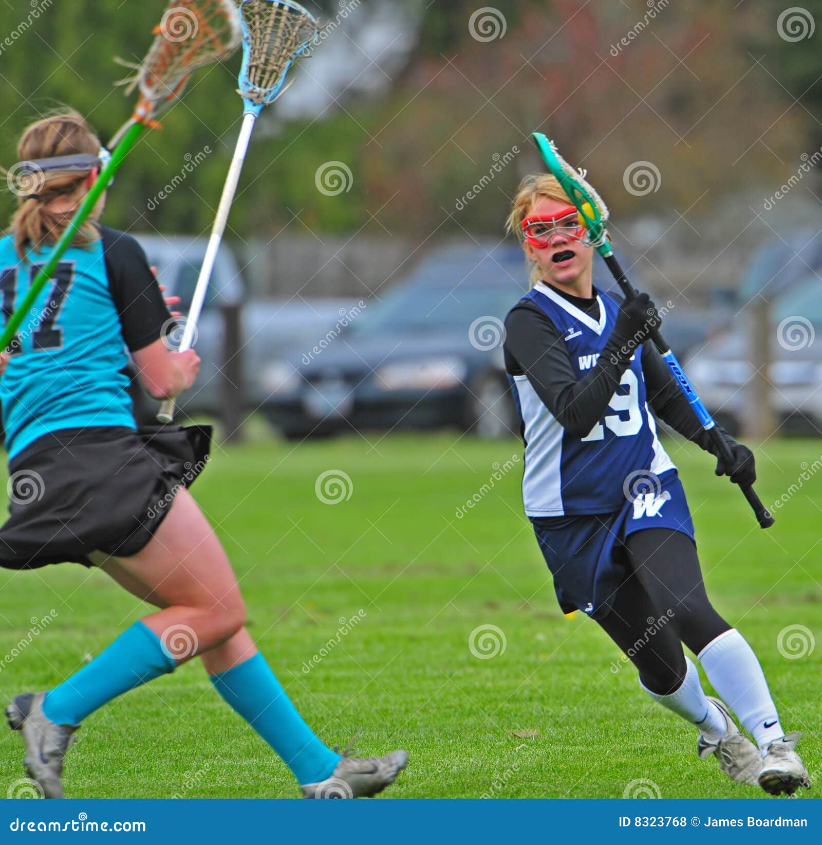 Girls Lacrosse defense editorial stock photo. Image of game 8323768