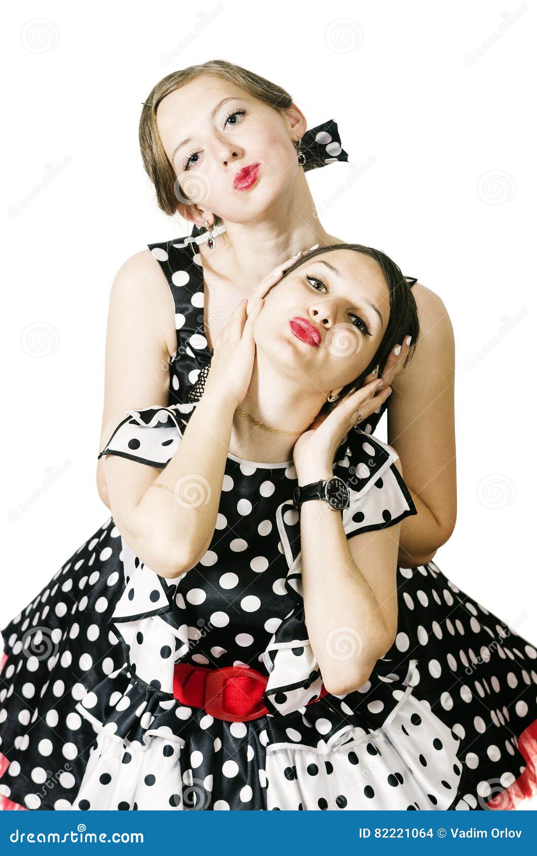 Girls pin-up style stock photo. Image of dress, elegant 82221064