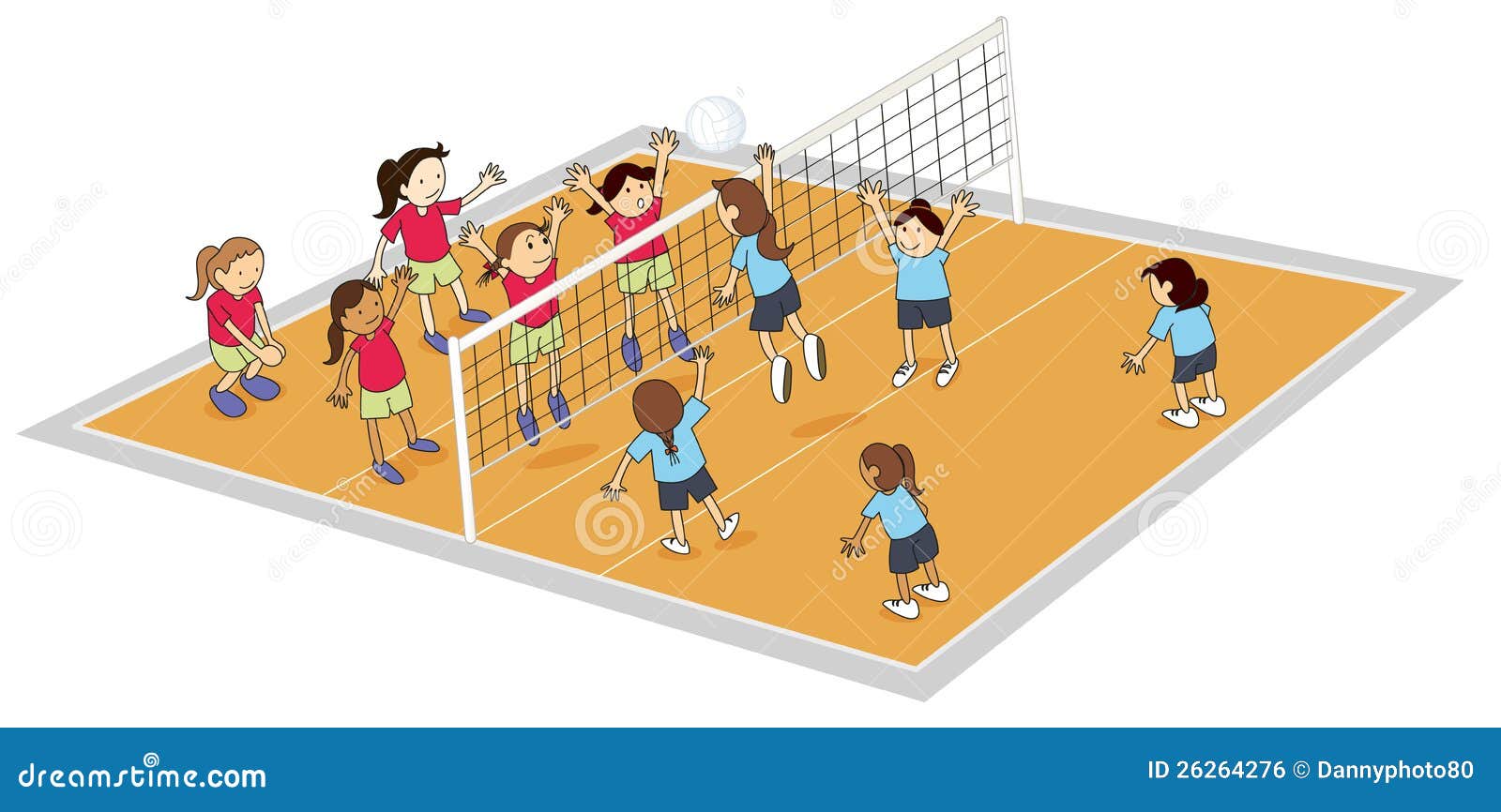 Girls Playing Volley Ball Royalty Free Stock Image - Image: 26264276