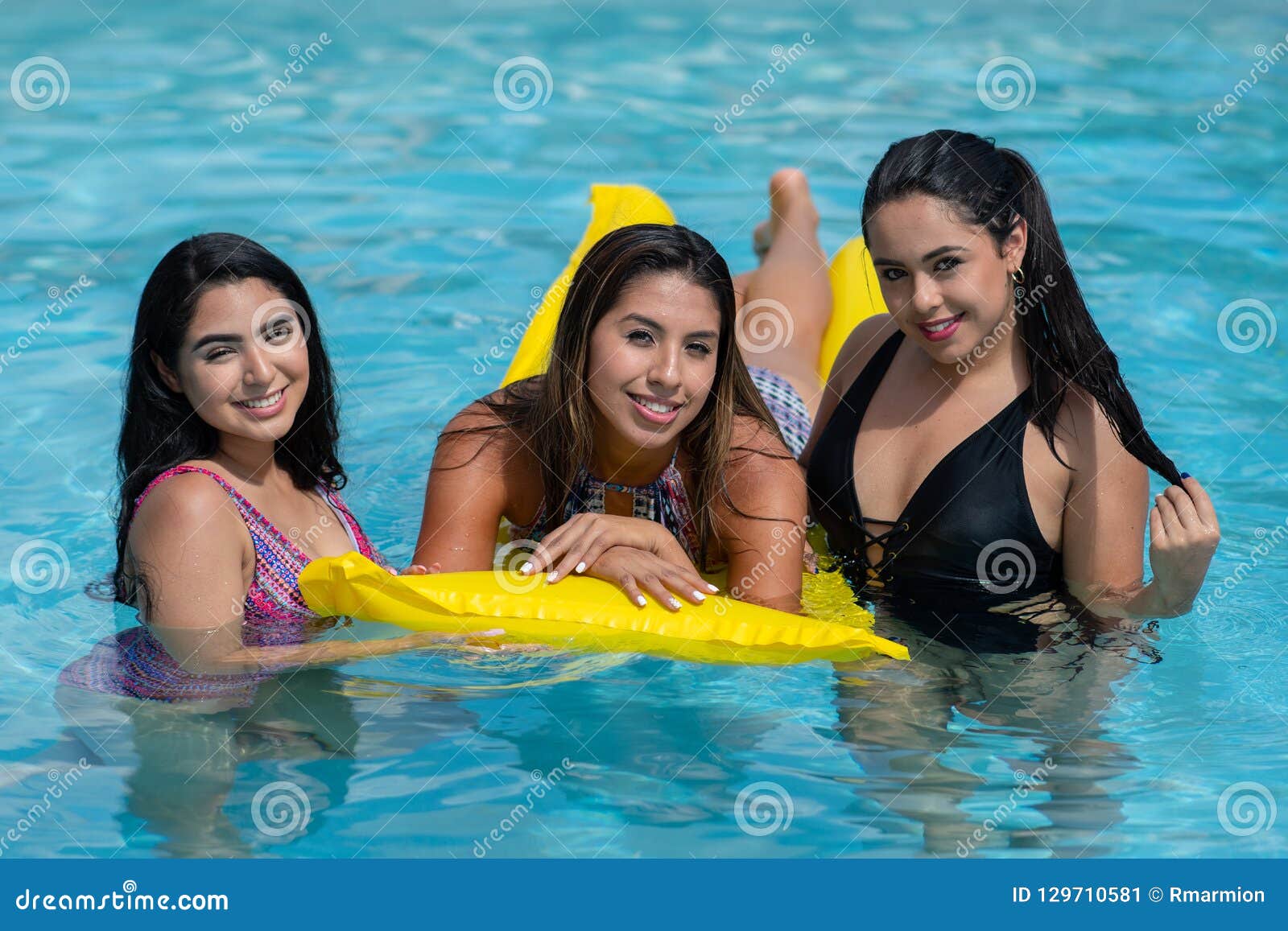 pool party girl selfie