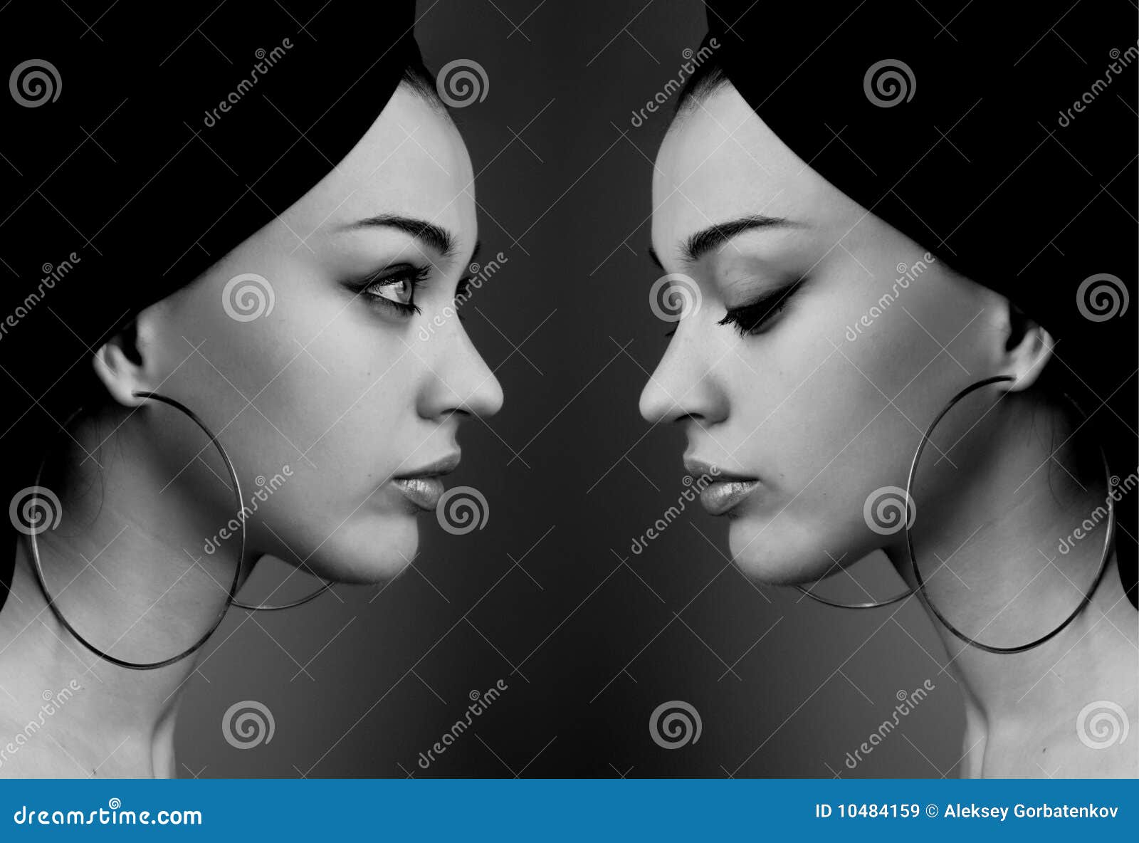 Girls reflection stock image. Image of beautiful, perfection 10484159