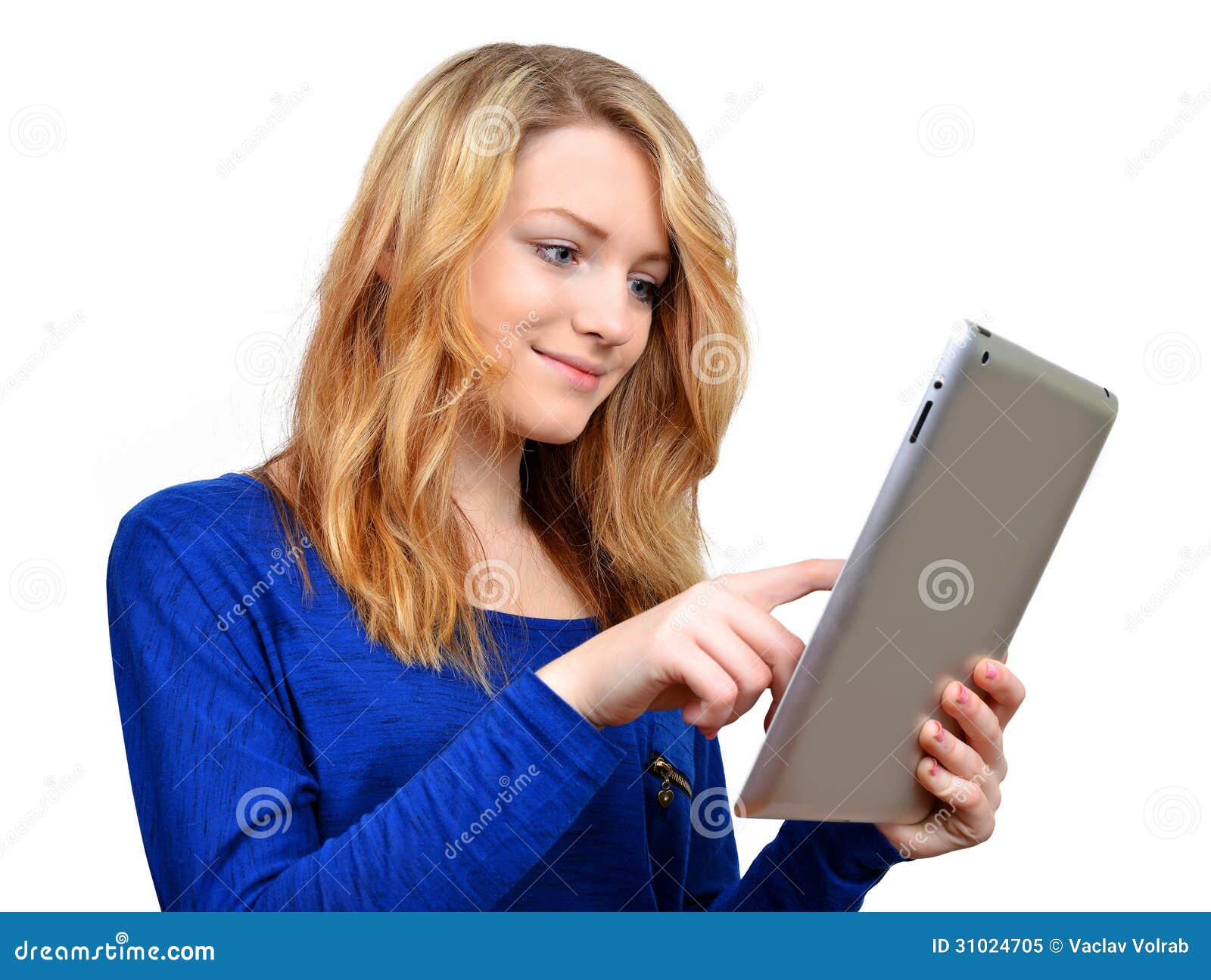 Girls with tablet stock image. Image of business, female 31024705