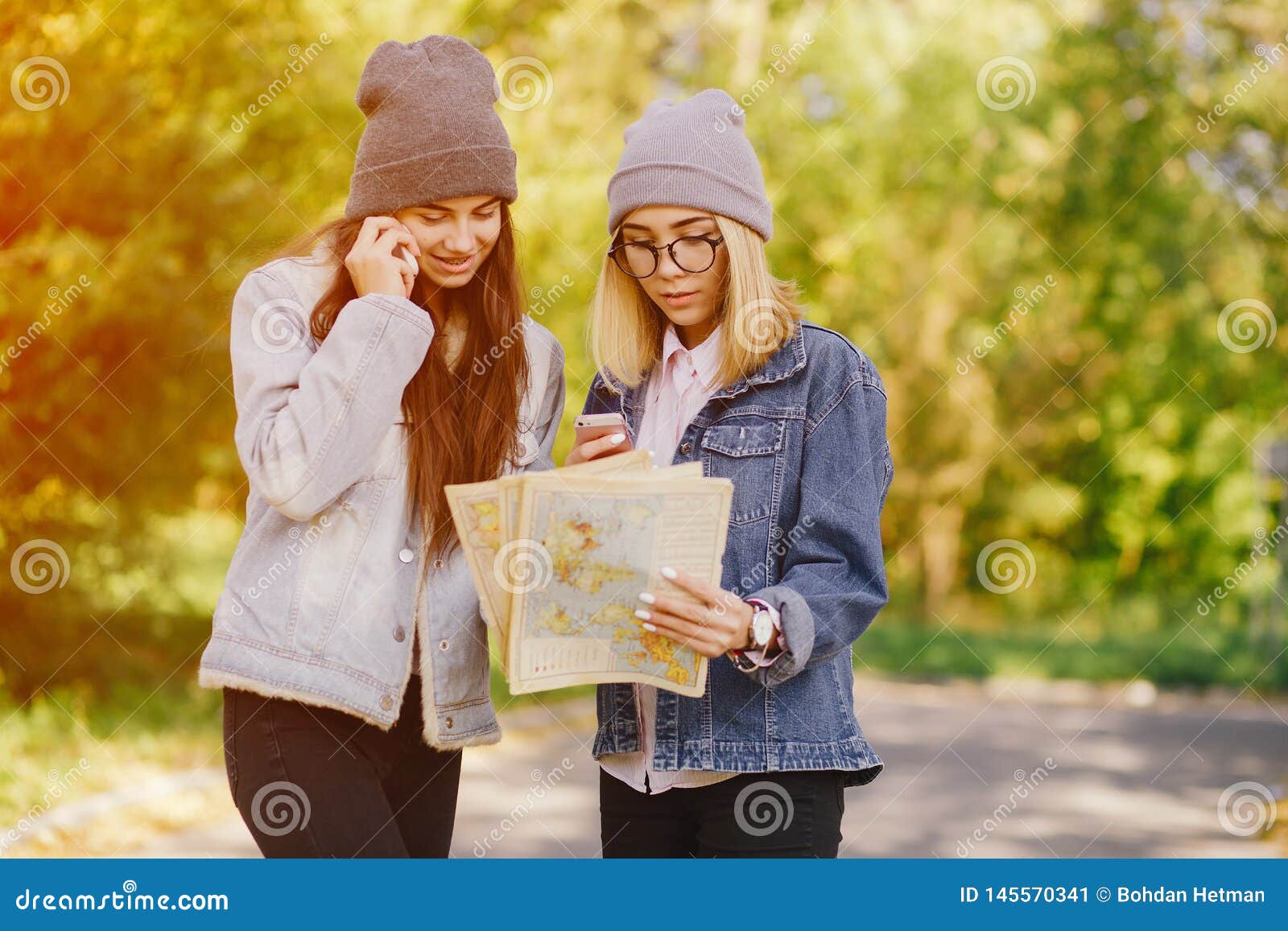 Girls Tourists Stock Image Image Of Face Blonde Beautiful 145570341