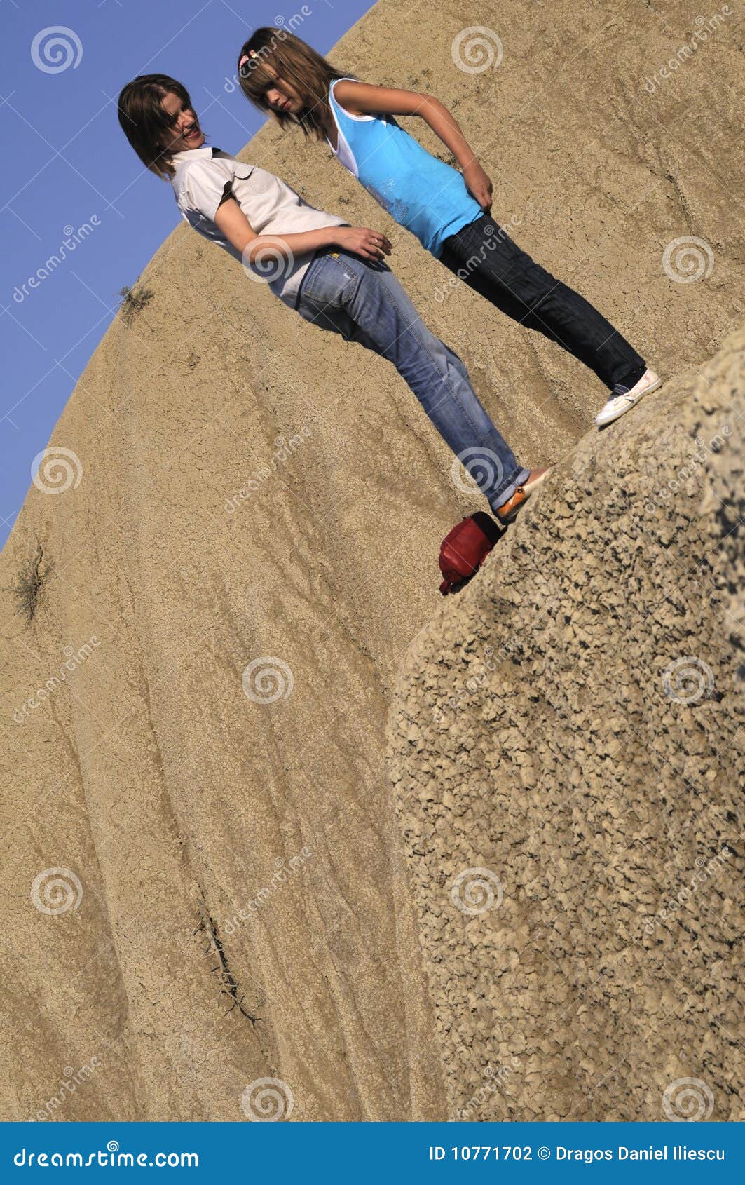 Girls on volcanoes stock photo. Image of europe, destination 10771702