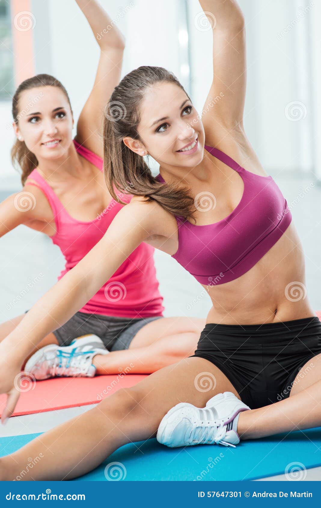 Girls doing exercises, Health and fitness concept graphic - Download  Graphics & Vectors