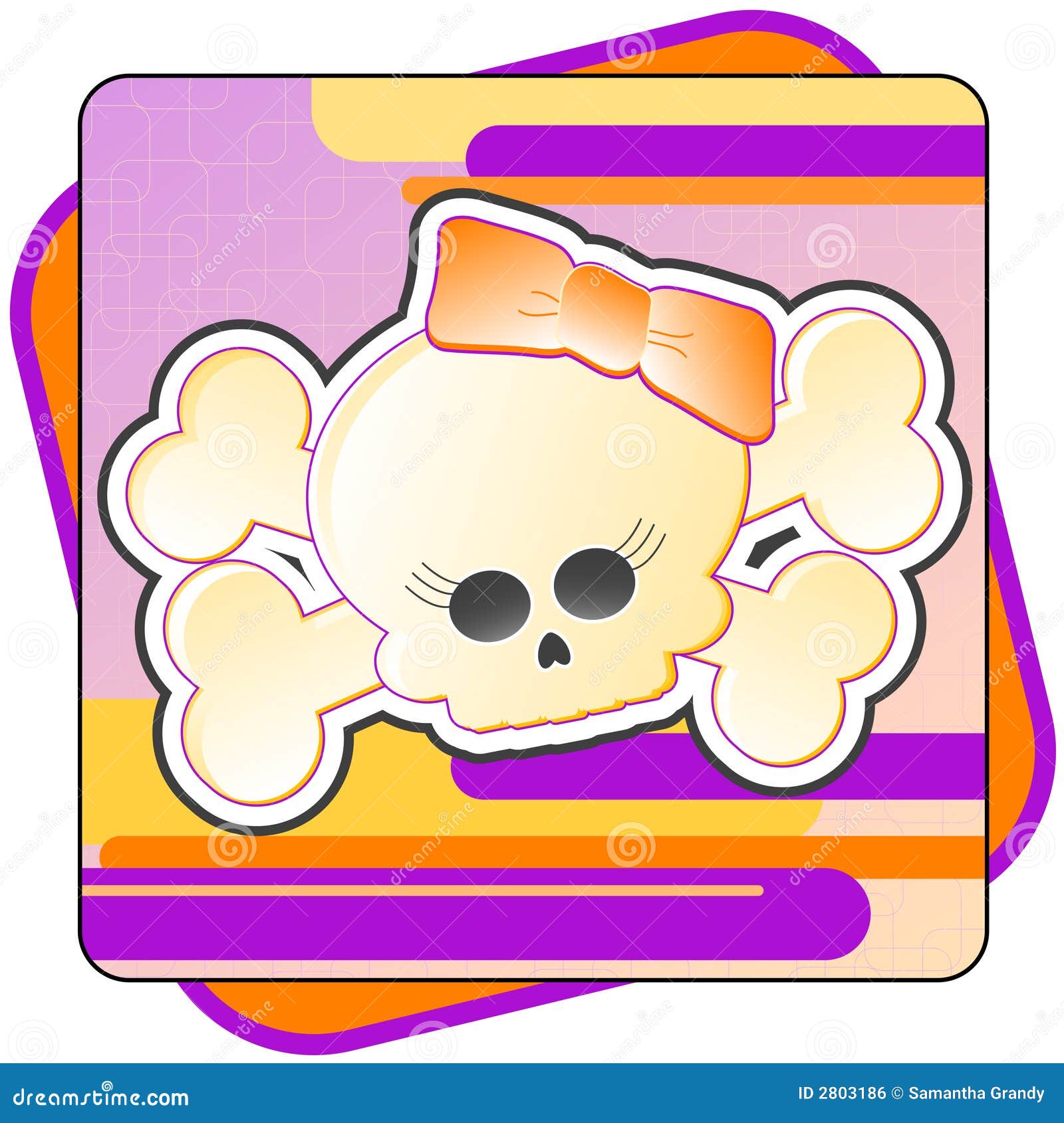 Download Girly Skull & Crossbones stock vector. Illustration of ...