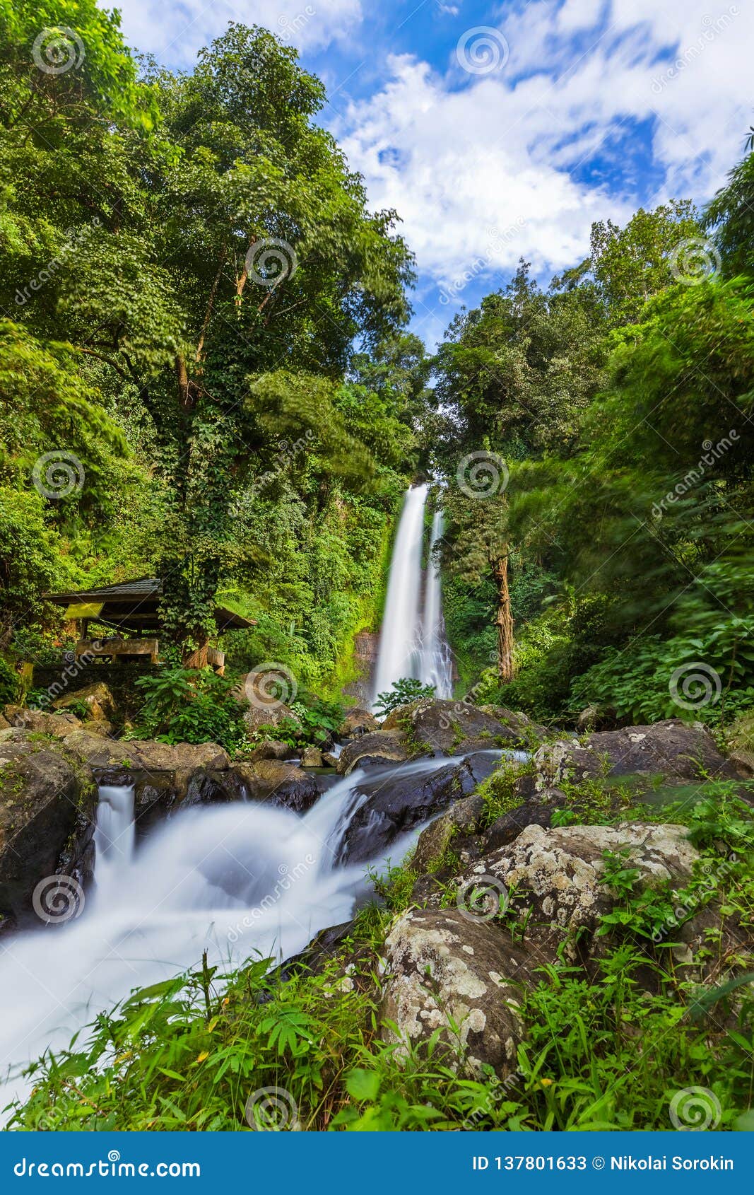 gitgit waterfall - bali island indonesia