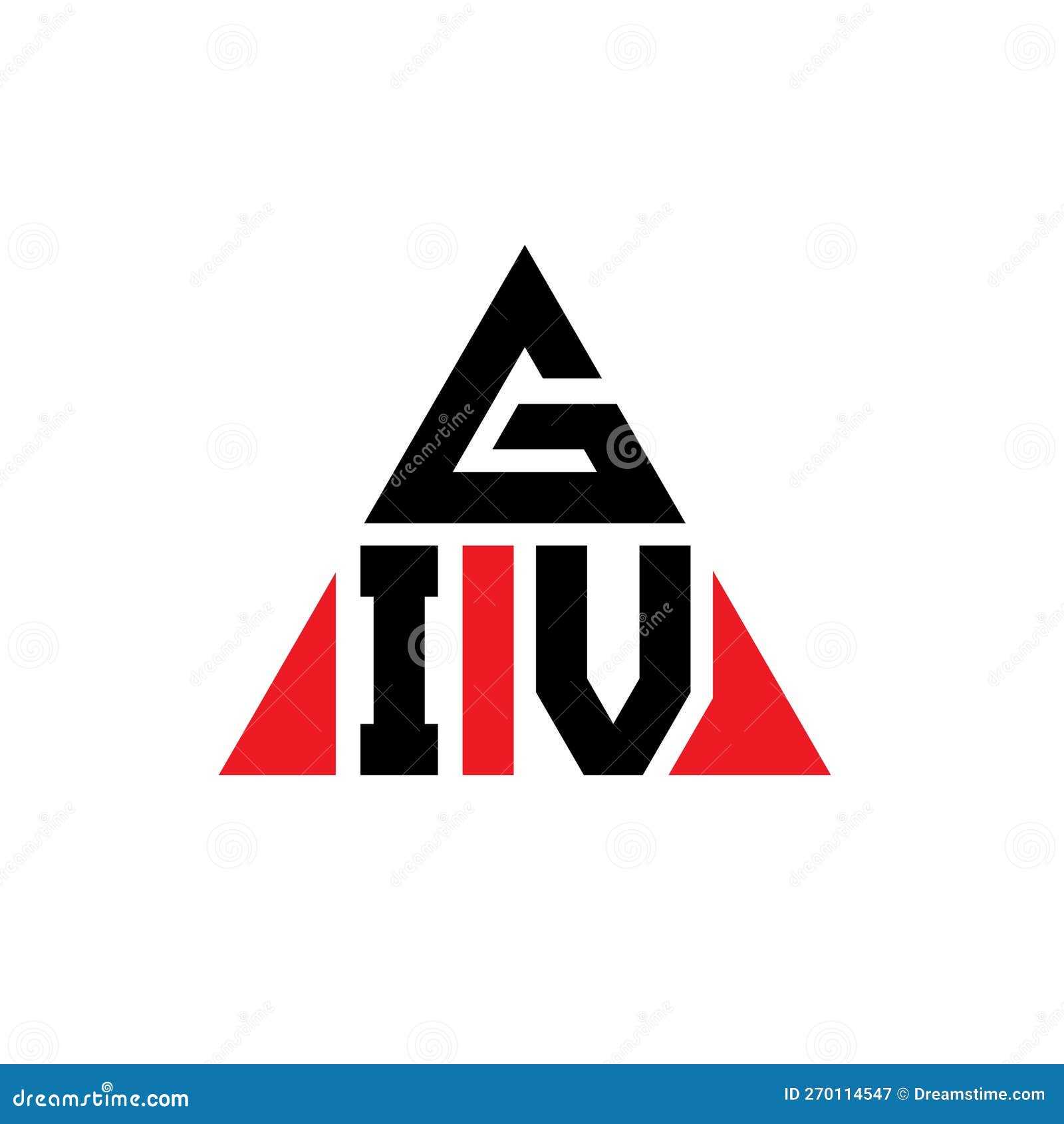 giv triangle letter logo  with triangle . giv triangle logo  monogram. giv triangle  logo template with red