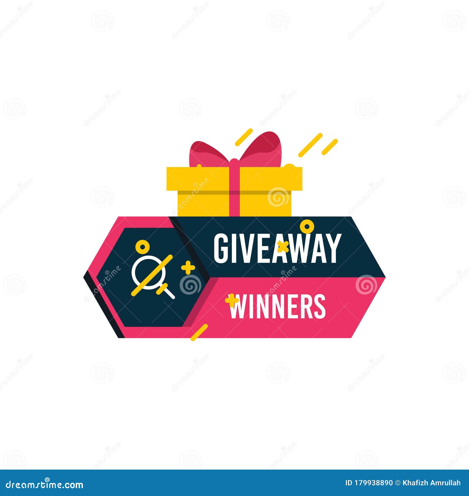 Gift box giveaway isolated icon social media Vector Image