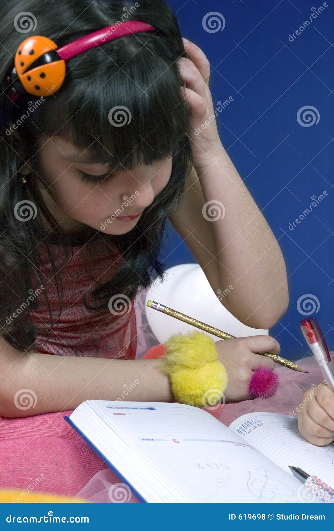 It gives me headaches! stock photo. Image of small, young 619698