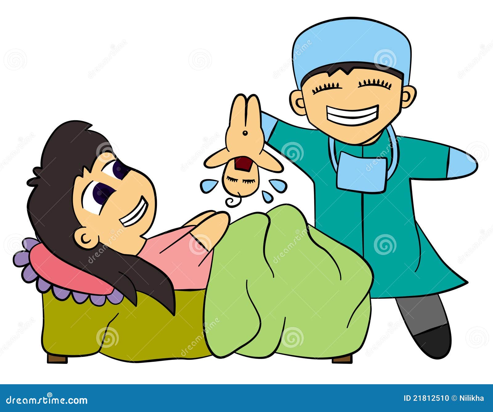 Giving birth stock illustration. Illustration of life - 21812510