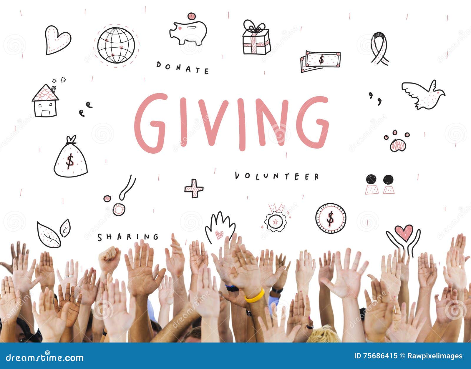 Giving Donations Charity Foundation Support Concept Stock Image Image