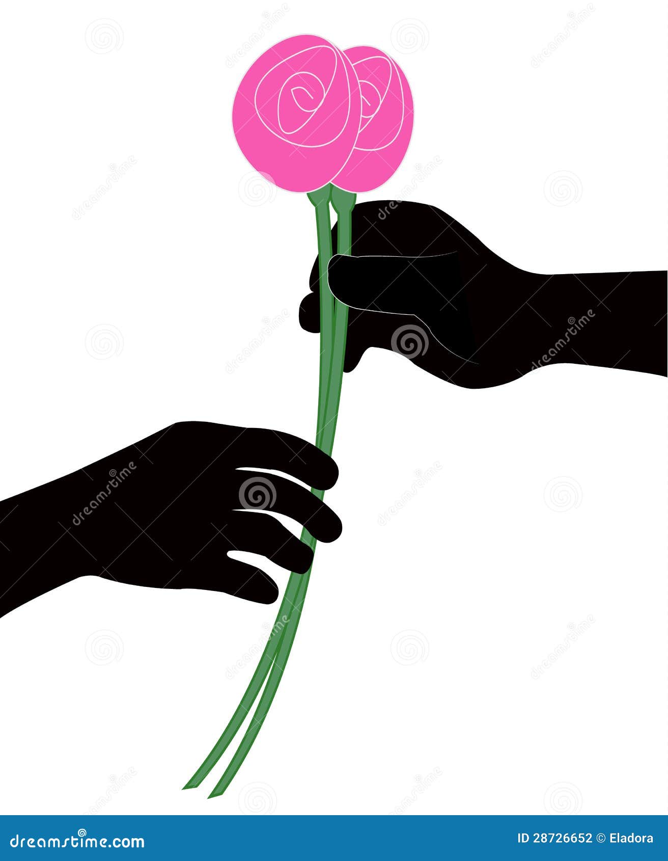Giving flower vector stock vector. Illustration of white 28726652