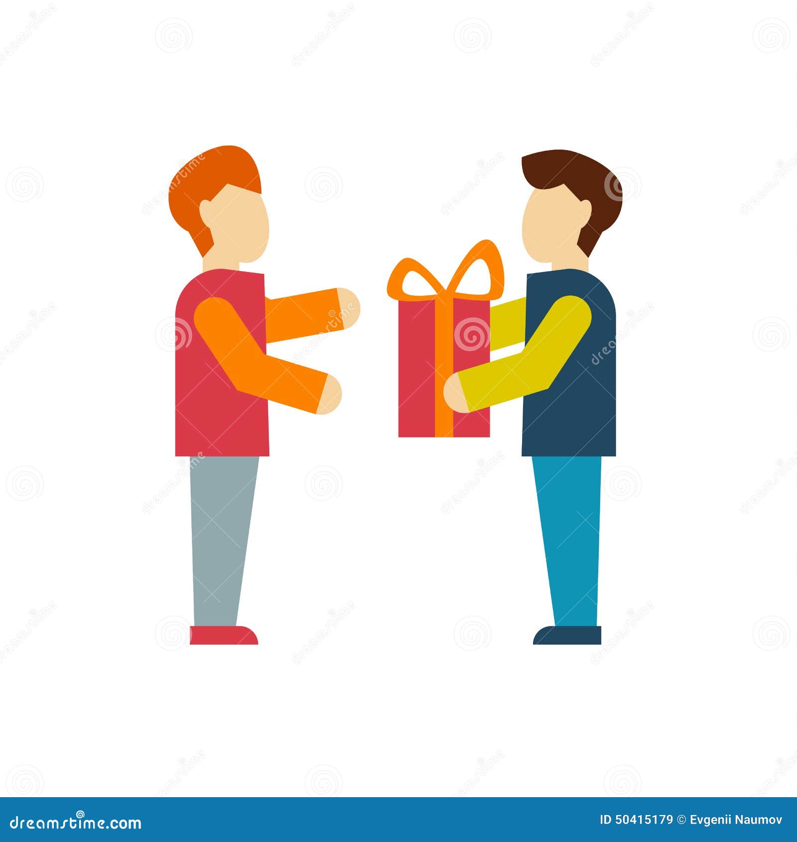Giving a Gift for Employees Stock Vector Illustration of boss, hold