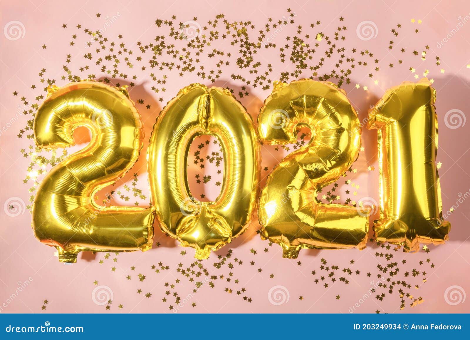 Glückliches Neues 21 Jahr. Ballonzahlen 21 Der Goldenen Folien ...